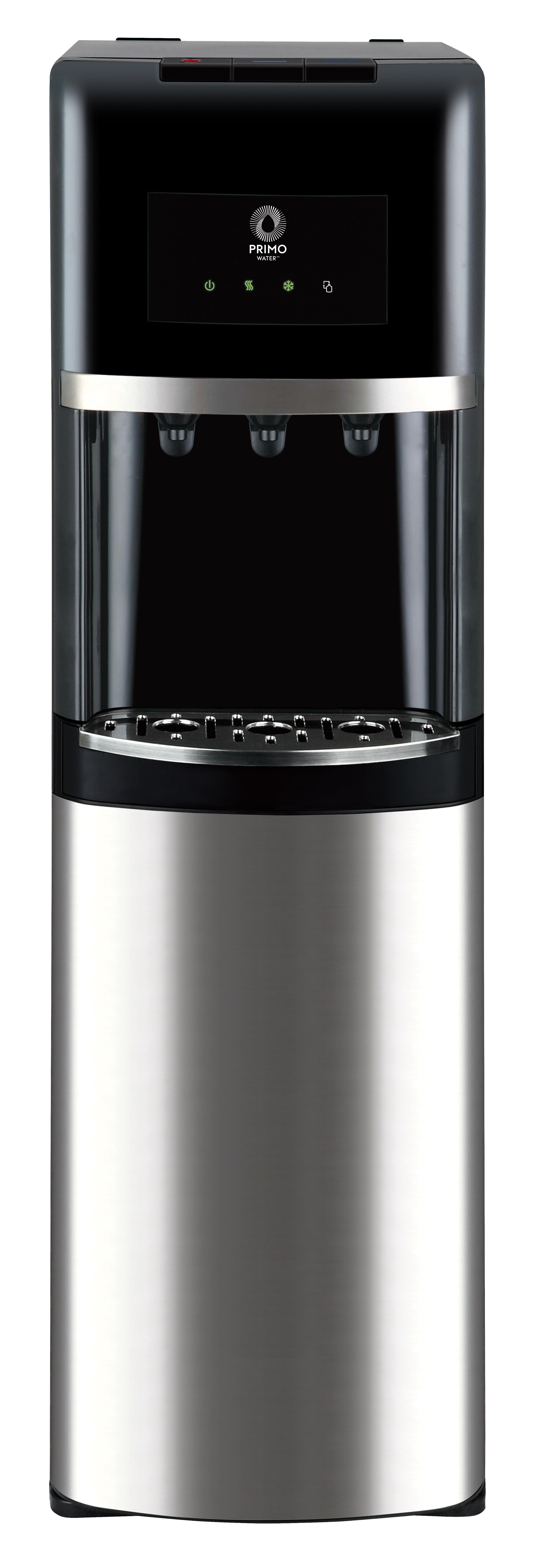 Primo Deluxe Bottom Loading Stainless Steel Electric Water Dispenser Black: Hot/Cold, 5 Gallon, Energy Star Certified