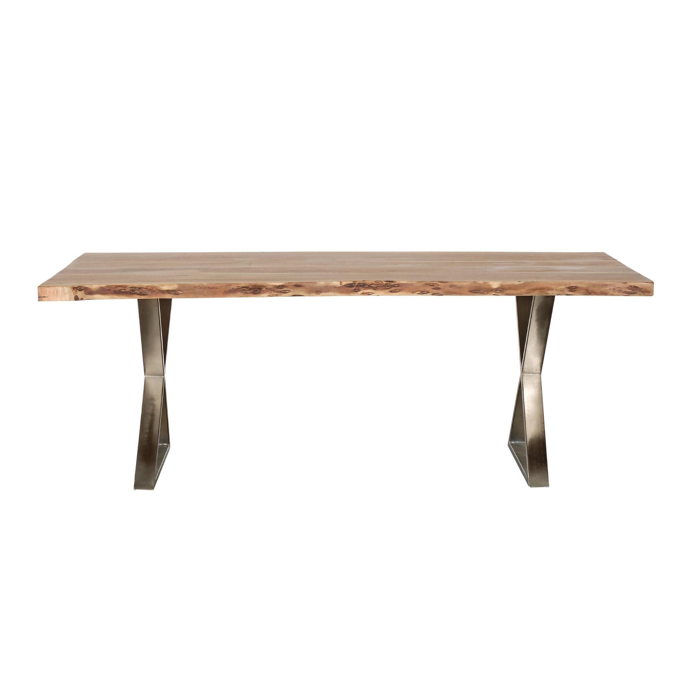 Primo International 51223 70 in. Sutherland Rustic Dining Table, Brown