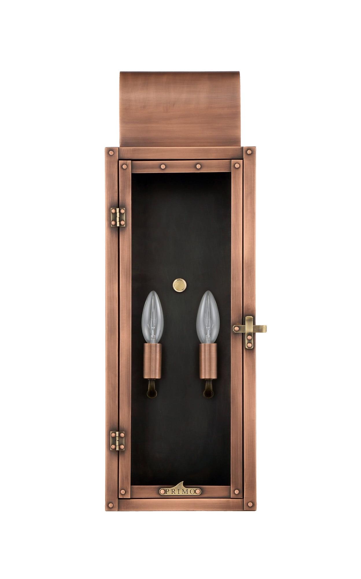 Primo Lanterns Lf-24E Lafayette 8" Wide 2 Light Outdoor Wall-Mounted Lantern In Electric