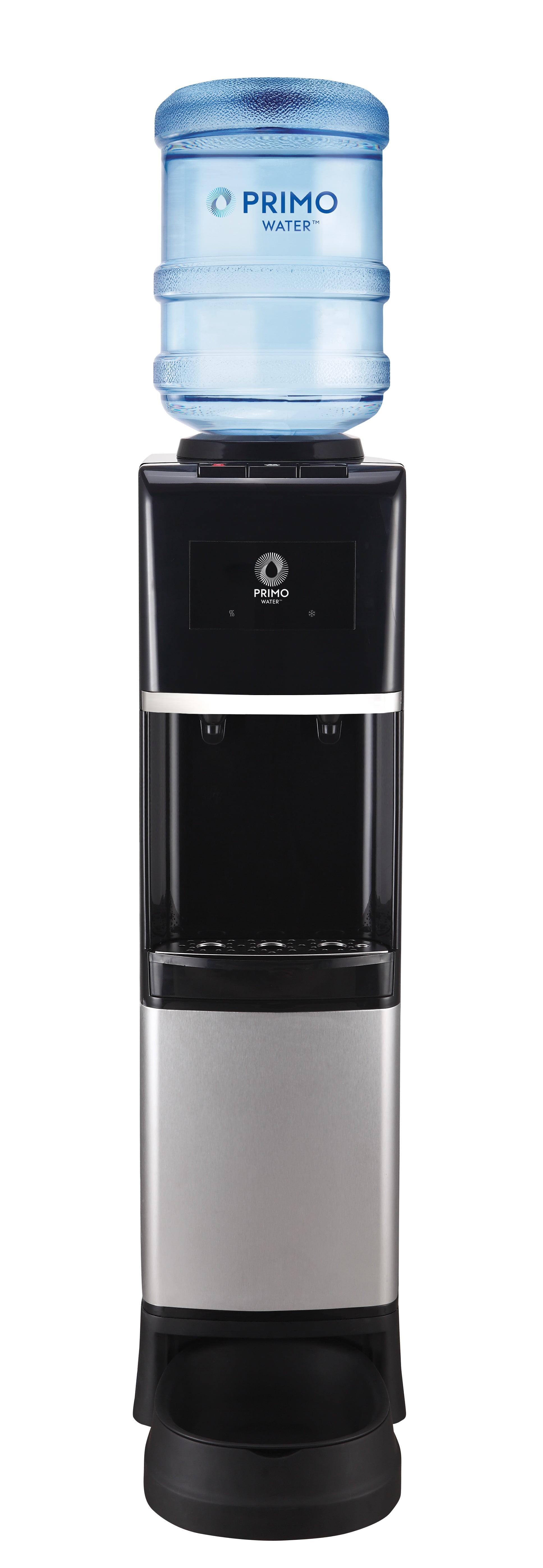 Primo Black Stainless Steel Freestanding Water Dispenser with Pet Station