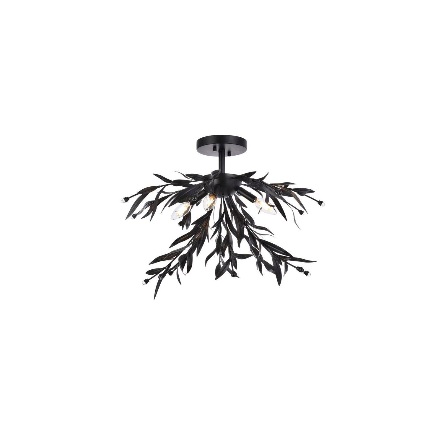 23 in. Priscilla Flush Mount in Black