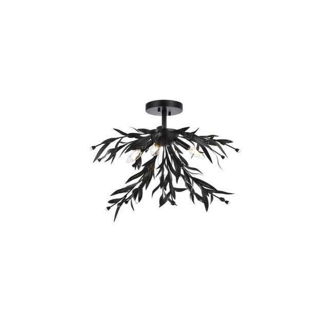 Elegant Lighting Priscilla 23 inch flush mount in black