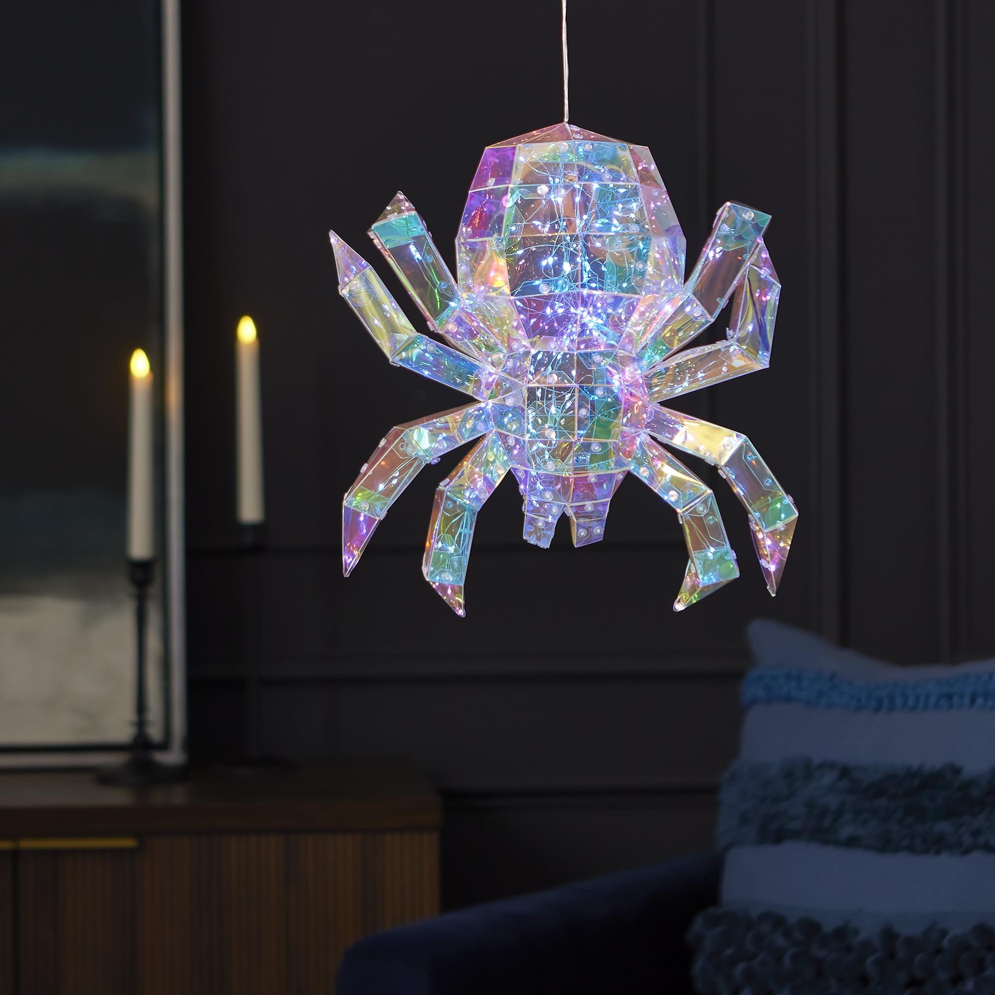 Seasonal LLC Prismatic Iridescent Spider 14", LED lights