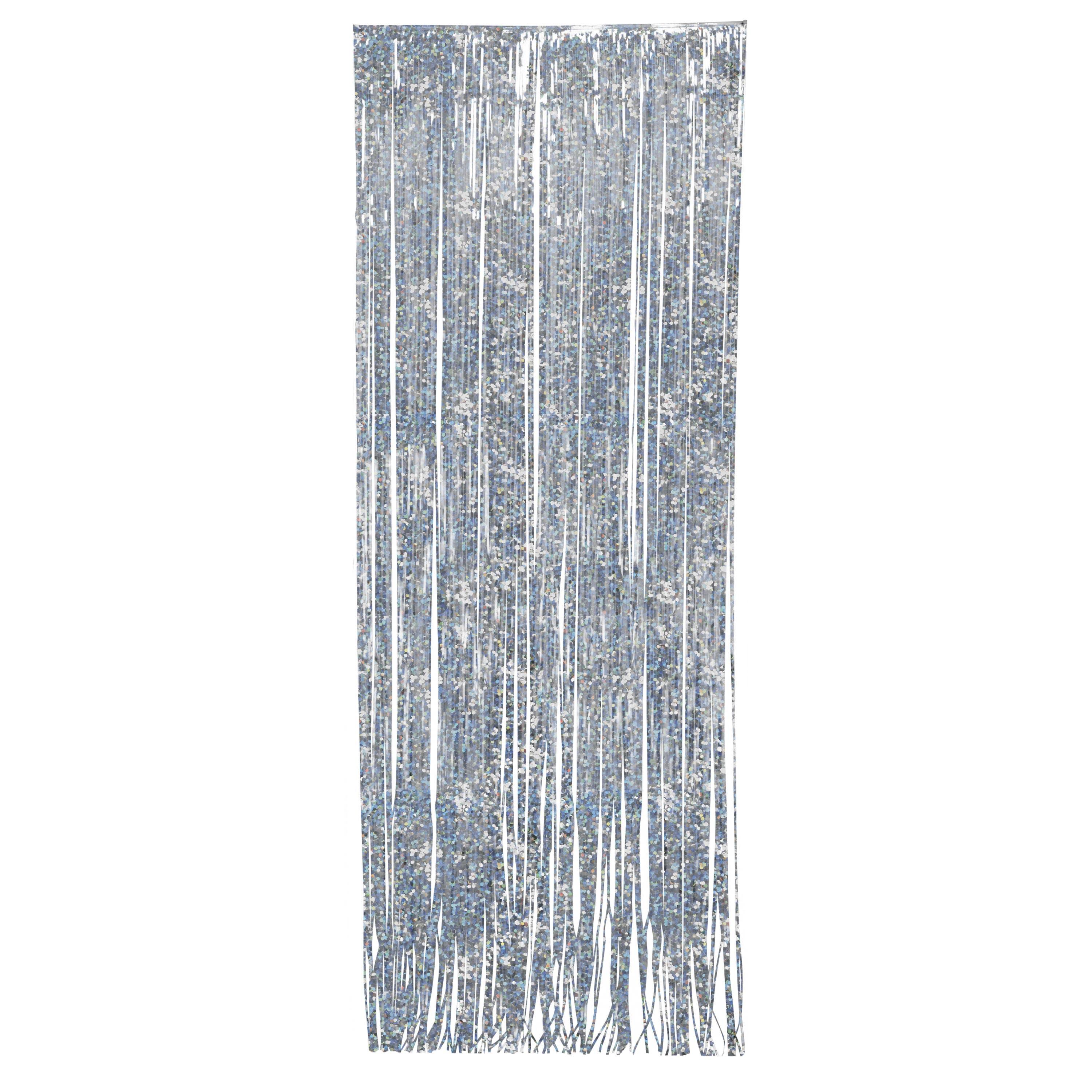 Prismatic Silver Foil Fringe Door Curtain Party Streamers 8' x 3' by Way to Celebrate