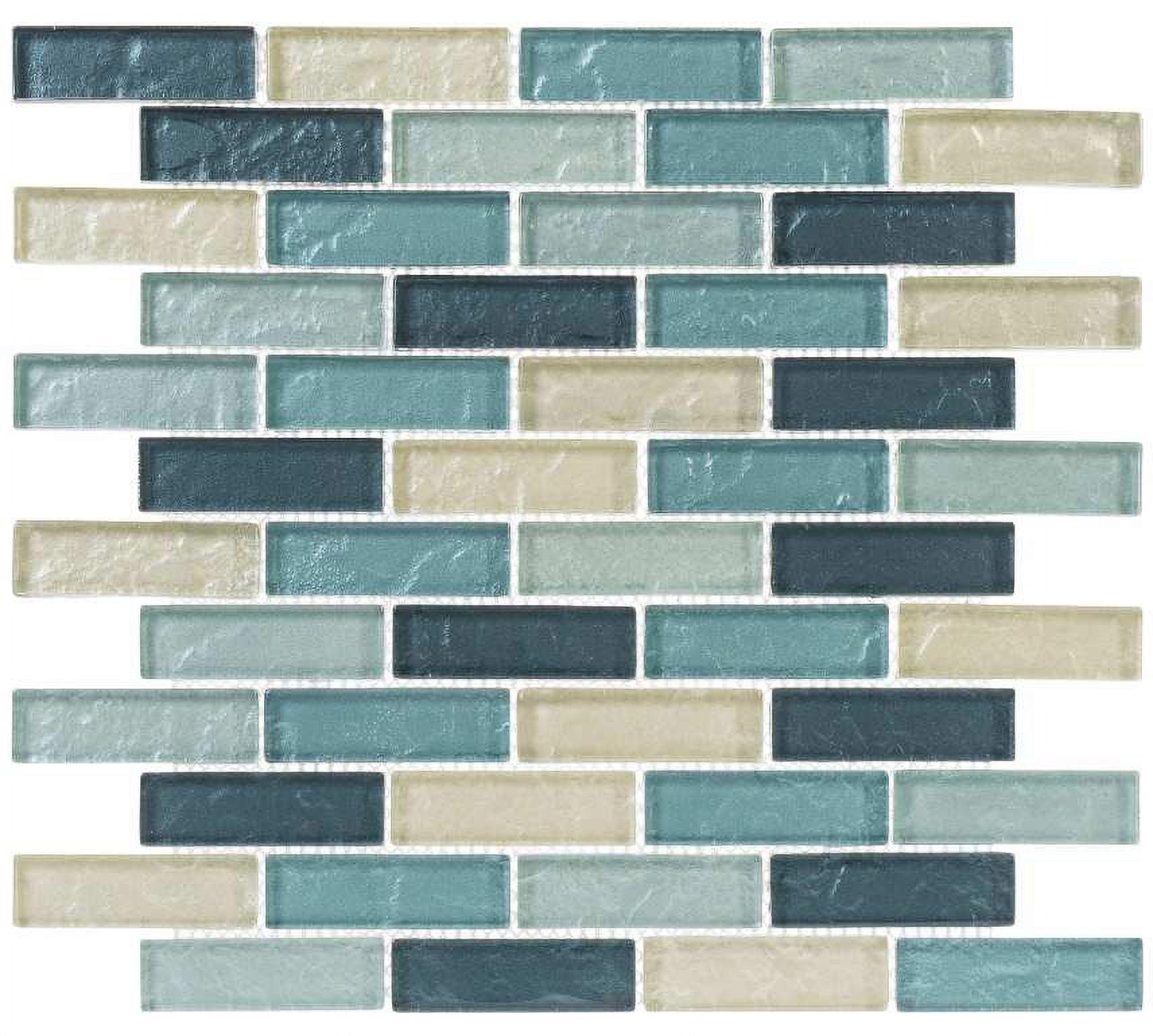 Aruba Iridescent Glass Mosaic Tile Sheet for Kitchen and Bathroom