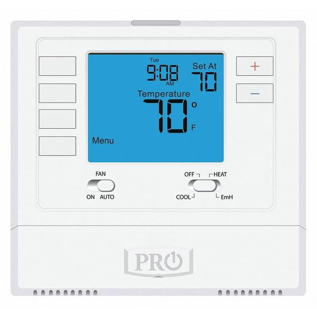 PRO1 IAQ T725 Programmable 2H/1C Digital Heat Pump Thermostat with 4 sq. in. Display