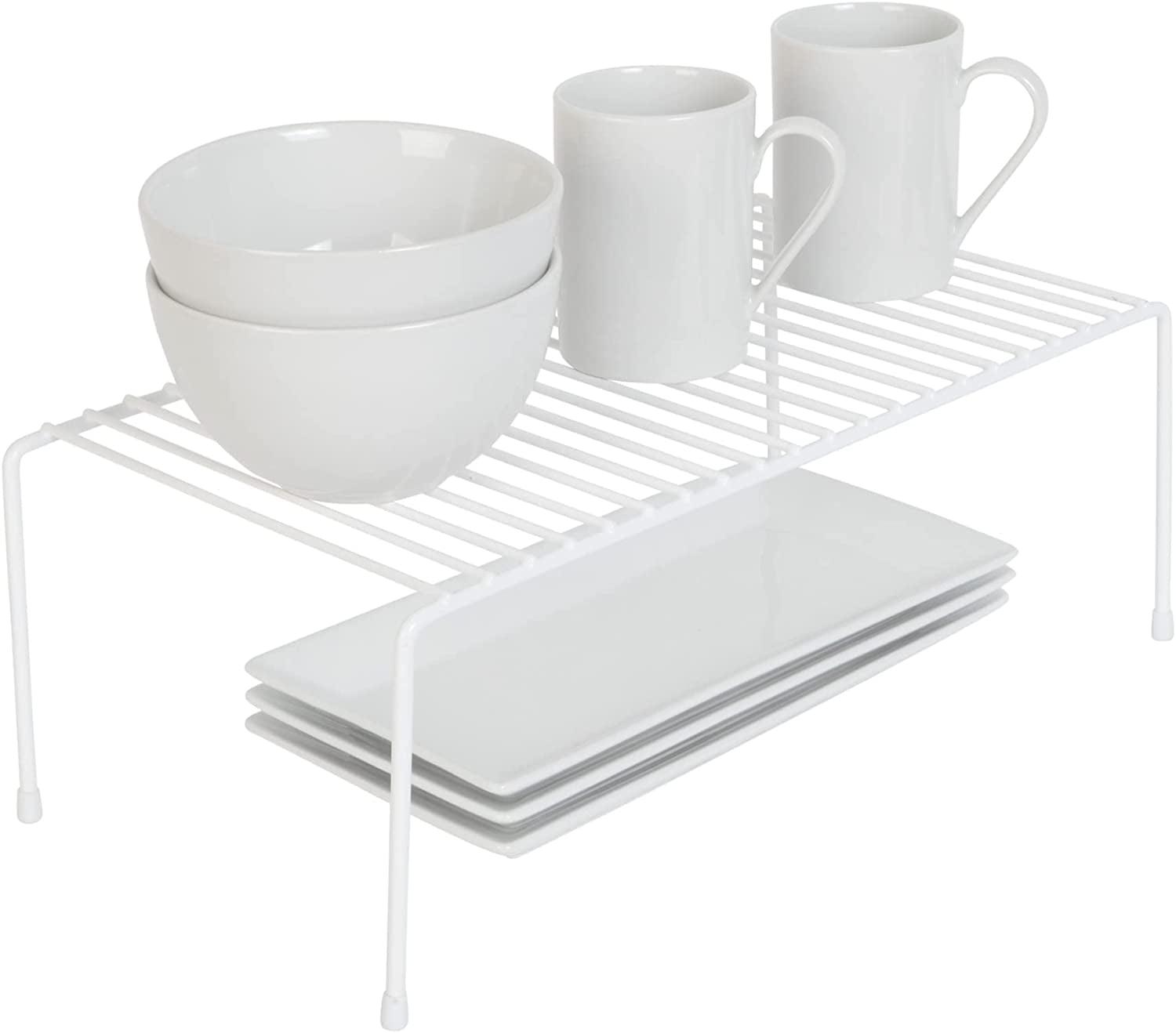 White Steel 3-Tier Kitchen Corner Shelf Rack