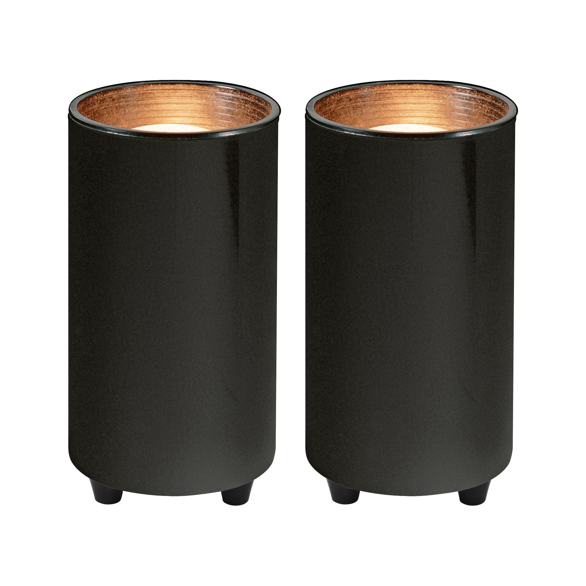 Pro Track Set of 2 Can Uplighting Indoor Accent Spot-Lights Plug-In Floor Plant Home Decorative Art Desk Black Finish 6 1/2" High