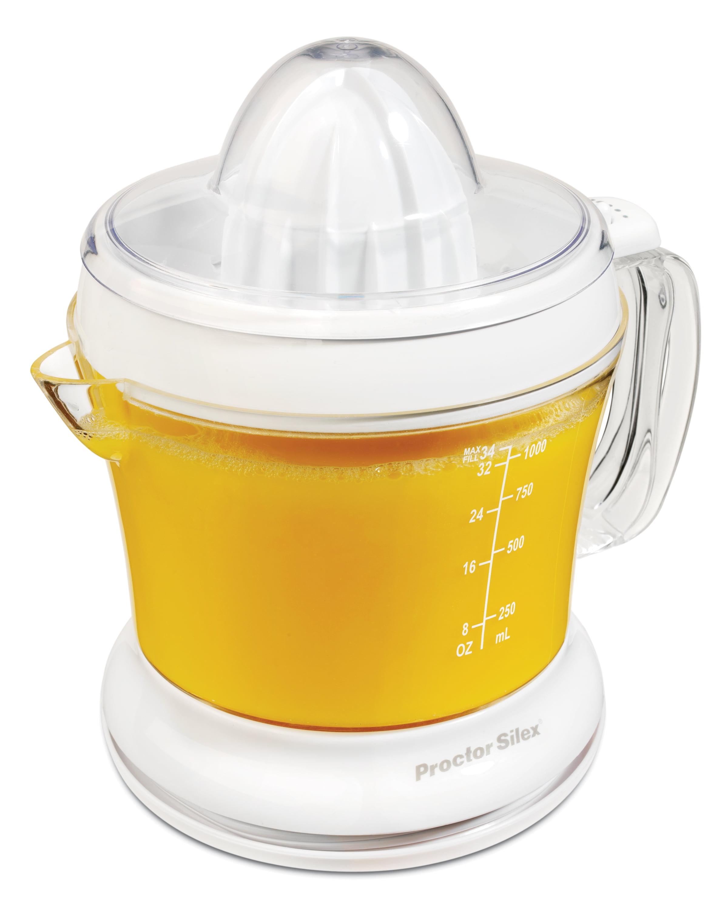 Proctor Silex 34 Oz White Electric Citrus Juicer with Pulp Receptacle