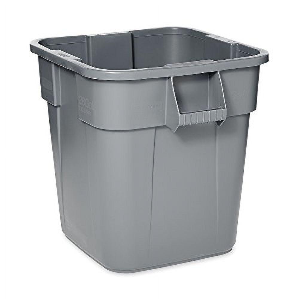 BRUTE Square Bin Storage Container without Lid, 28-Gallon, Gray (FG352600GRAY)