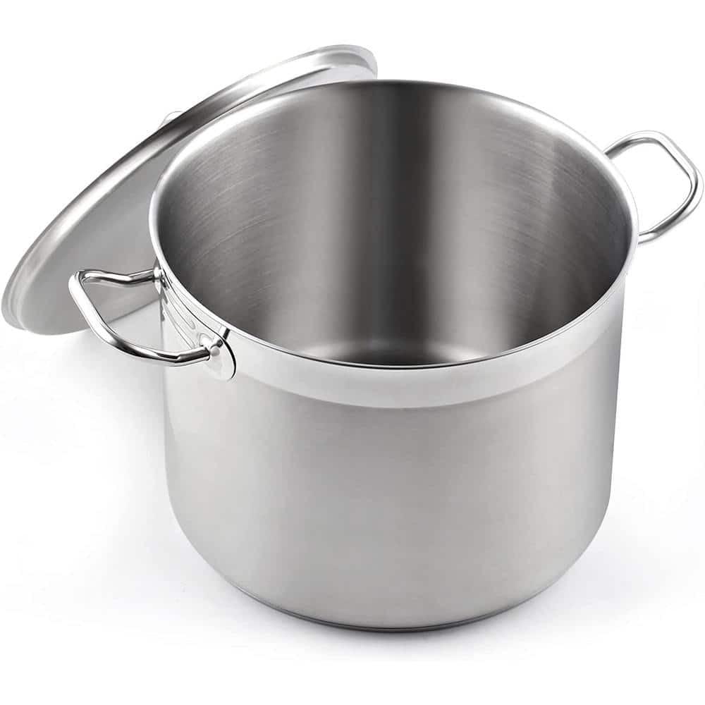 Professional 24 Quart Stainless Steel Stockpot with Lid