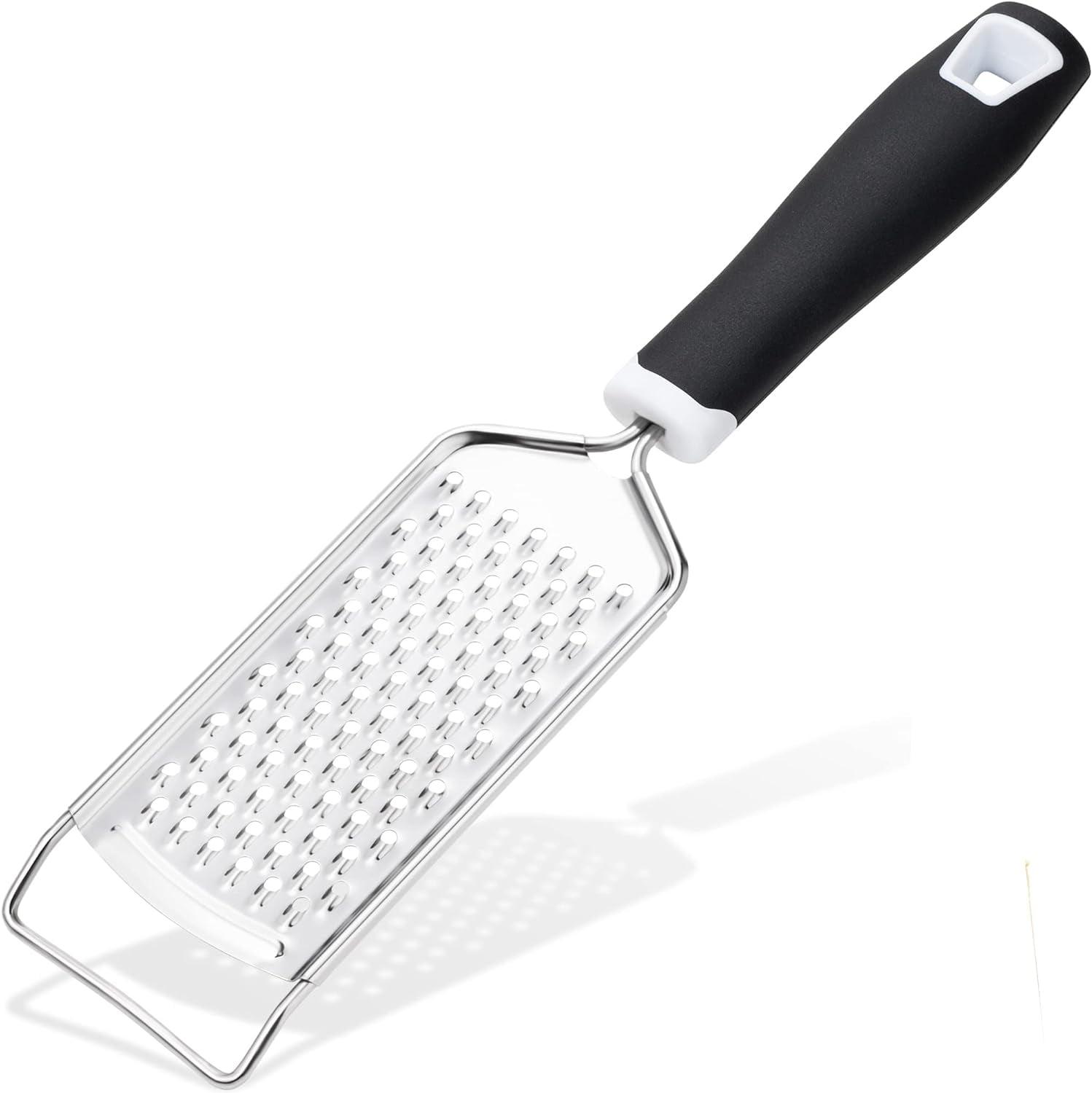 Stainless Steel Handheld Zester Grater with Soft Grip Handle