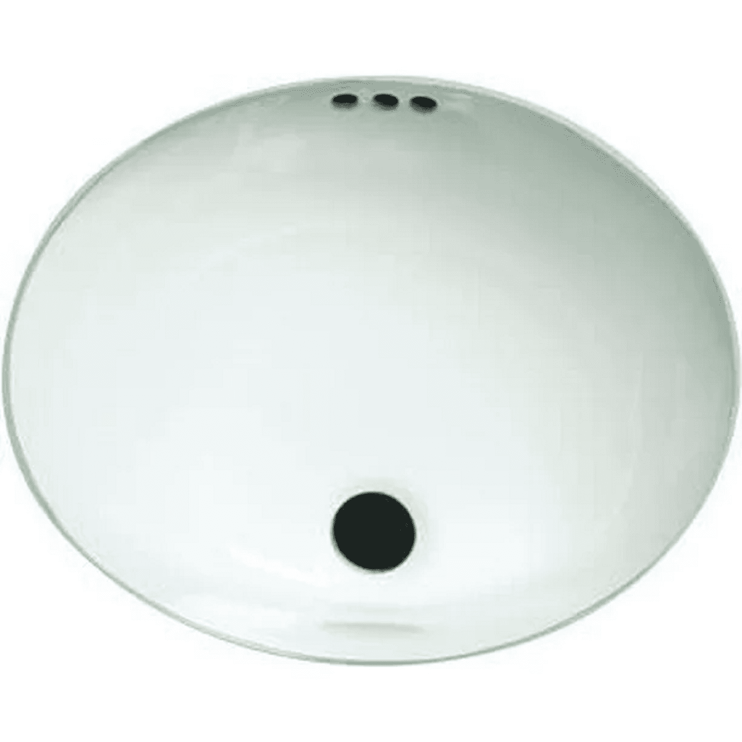 White Ceramic 17'' Oval Undermount Bathroom Sink