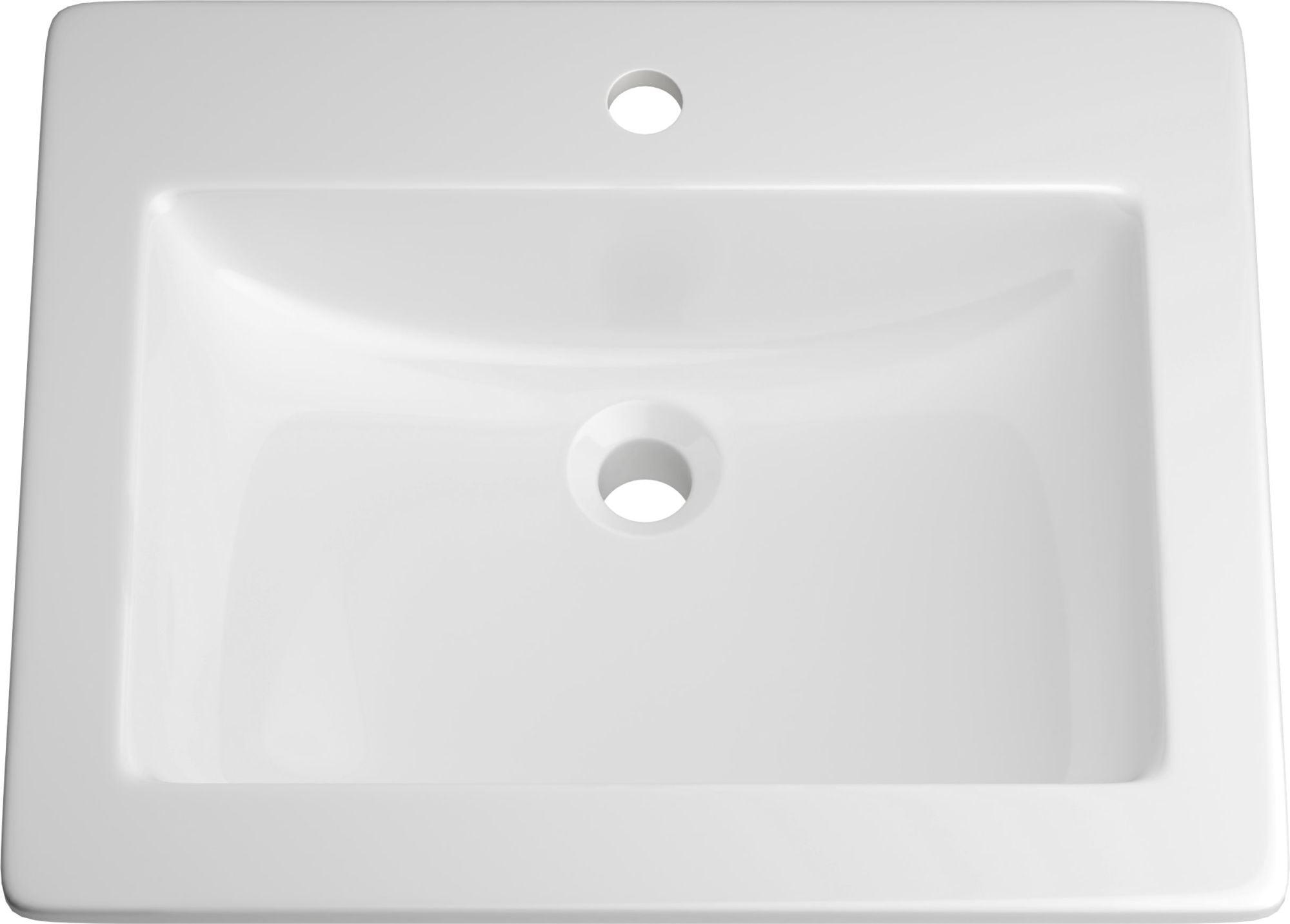 Proflo 21.25'' White Ceramic Rectangular Drop-In Bathroom Sink