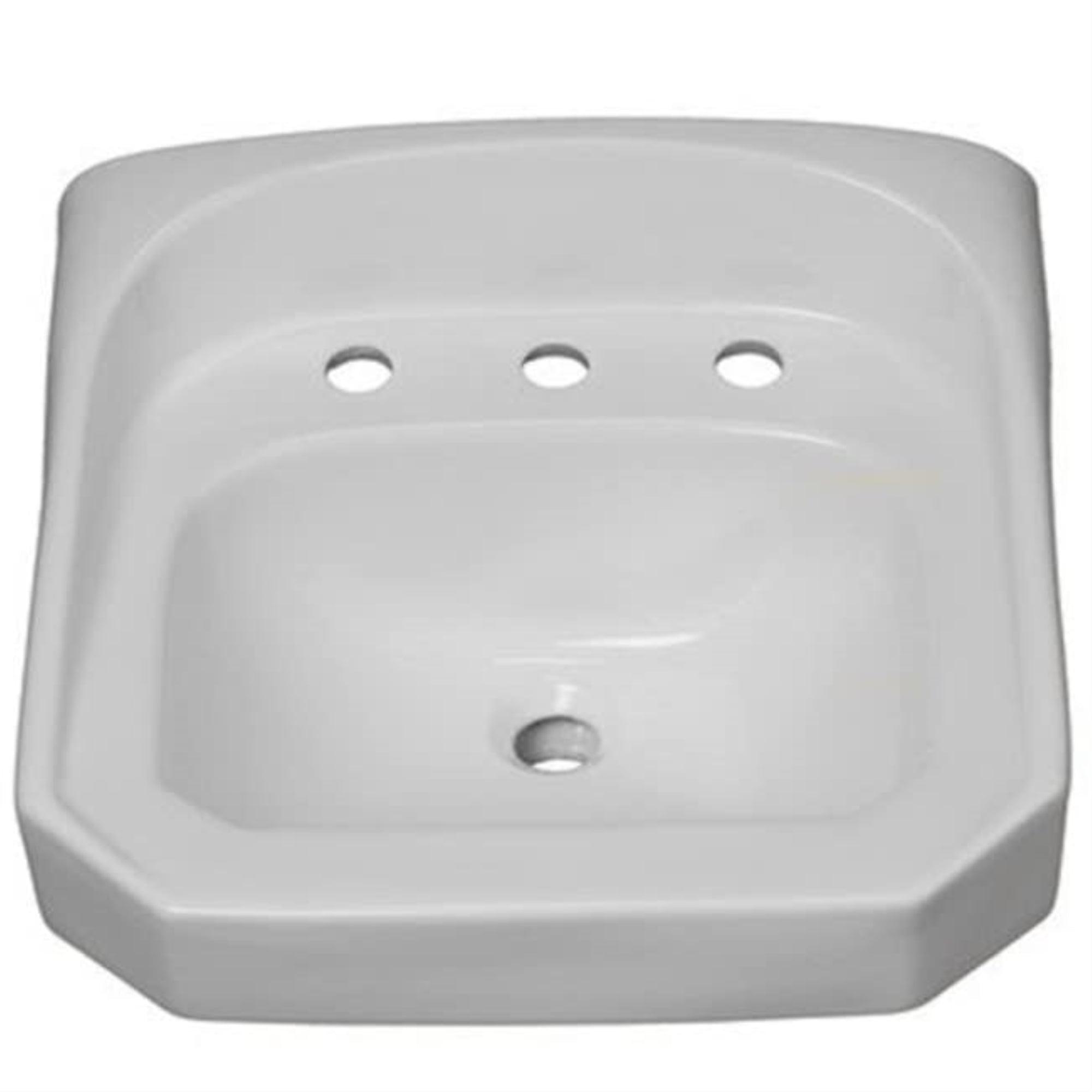 Proflo 18.5'' White Vitreous China Rectangular Bathroom Sink