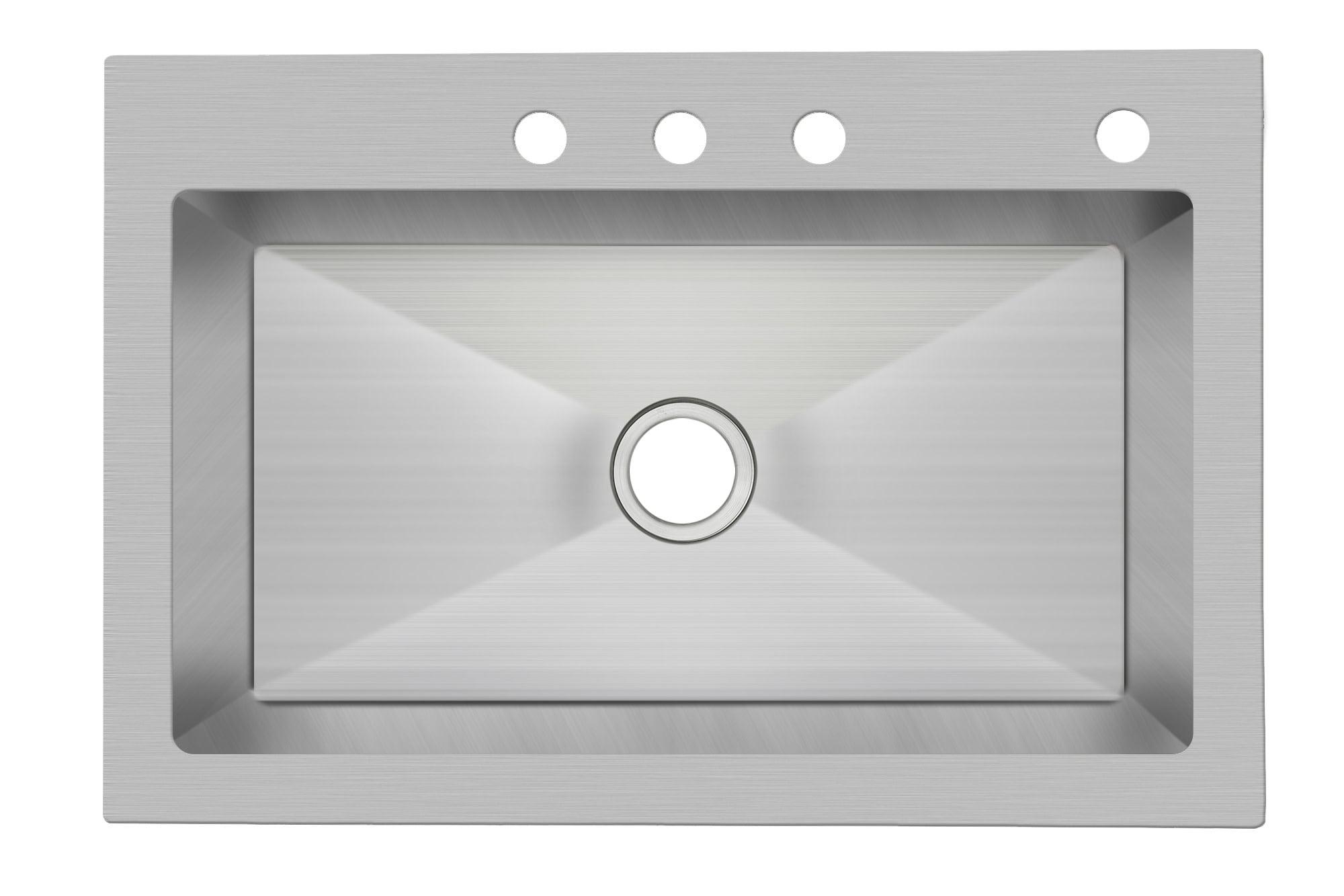 33'' Drop-In Single Bowl Stainless Steel Kitchen Sink