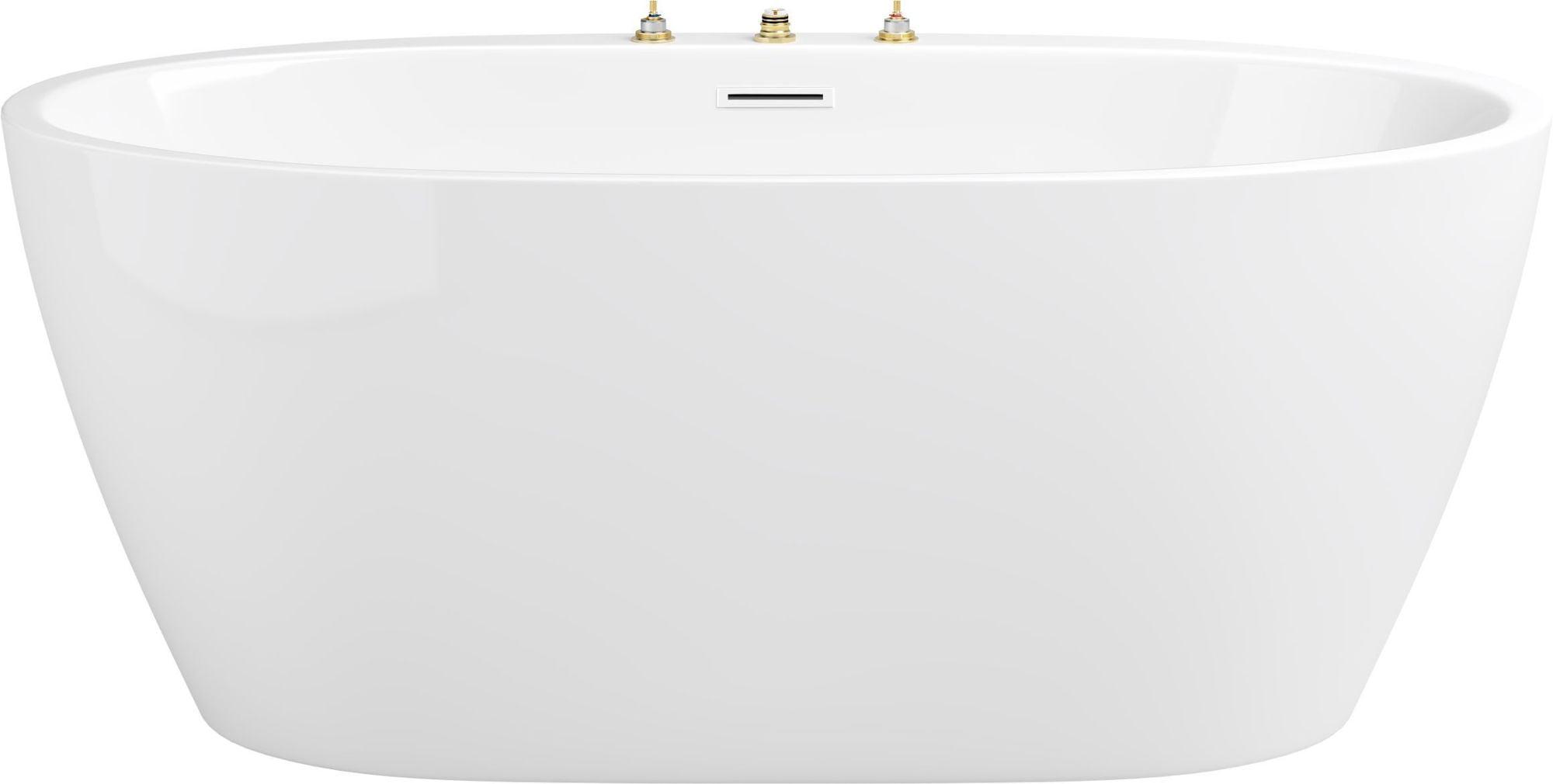 59'' x 31.5'' Freestanding Soaking Acrylic Bathtub