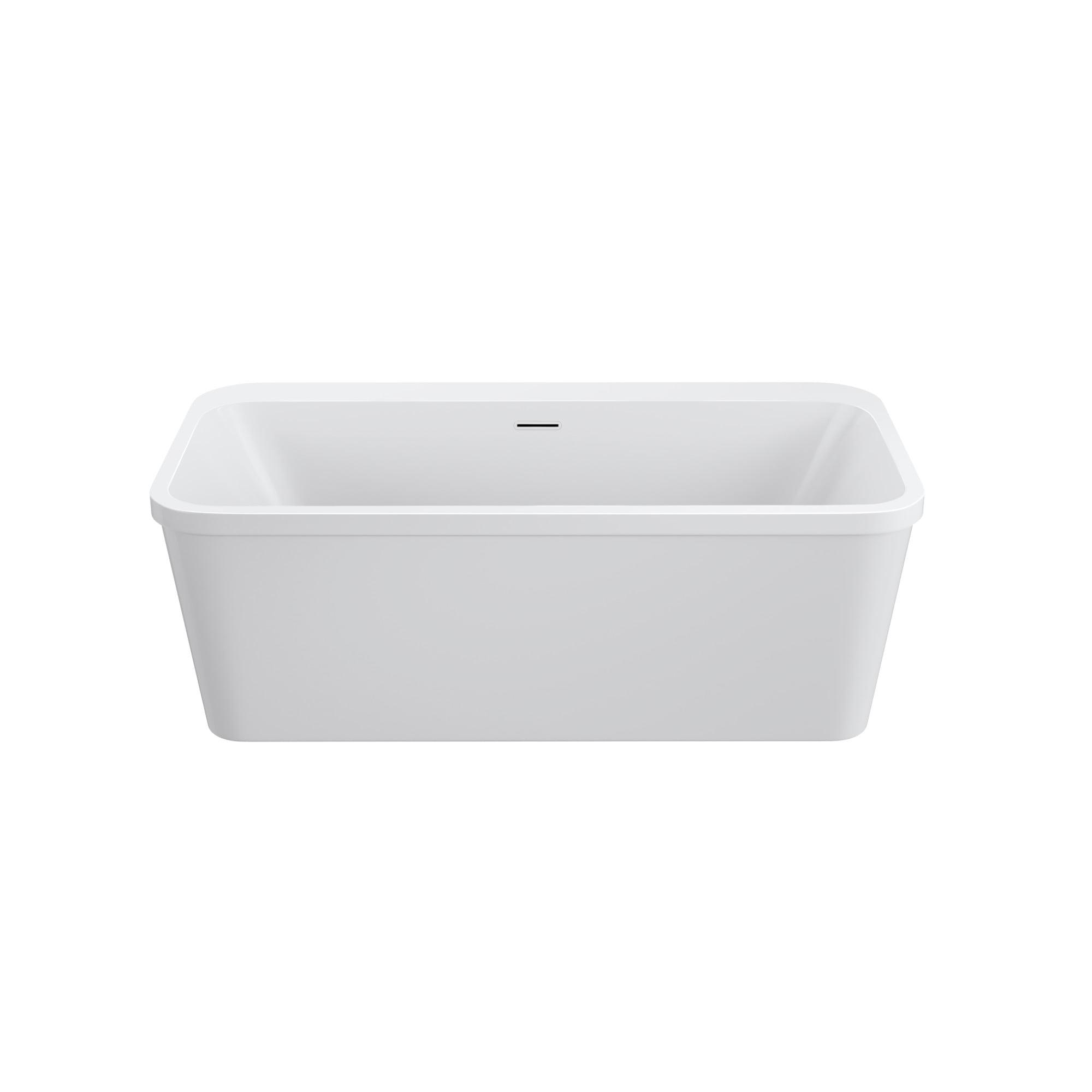 Borealis 66" White Acrylic Free Standing Soaking Tub