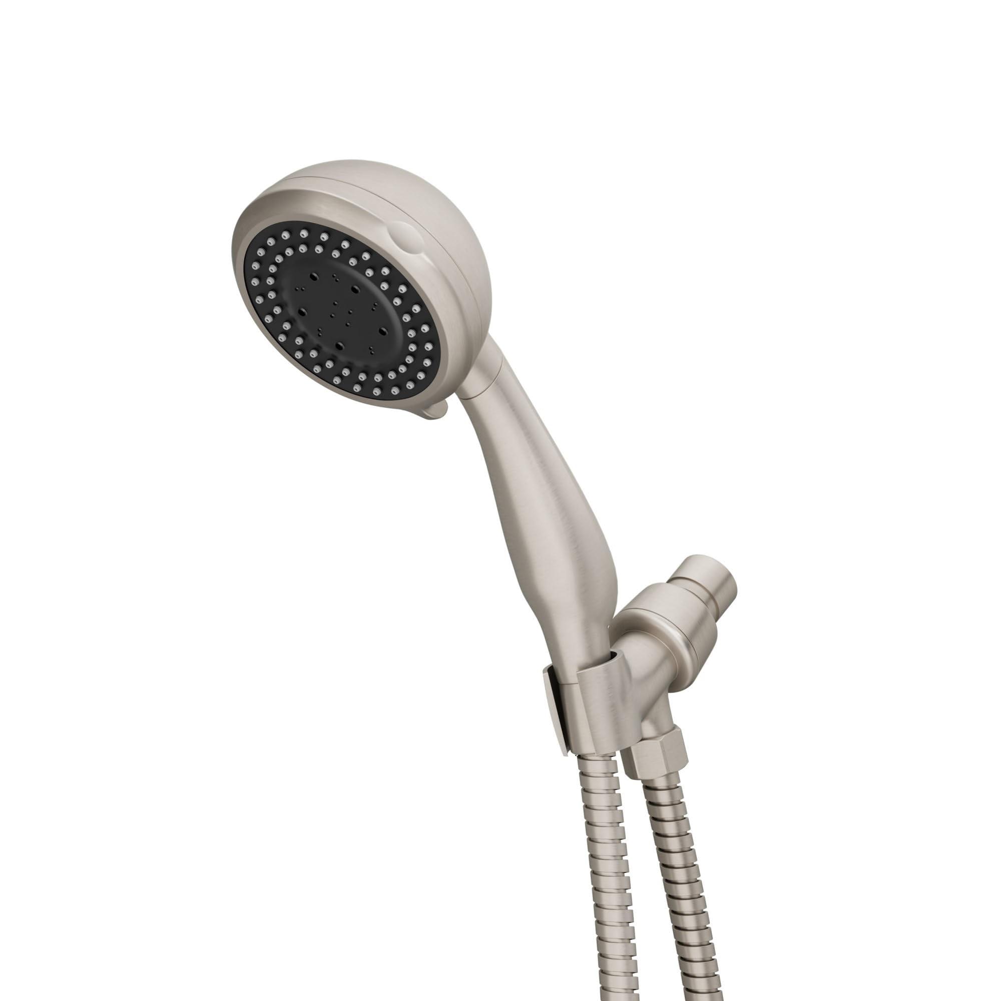 Brushed Nickel Multi-Function Handheld Shower Head with Pulse Mist and Jet