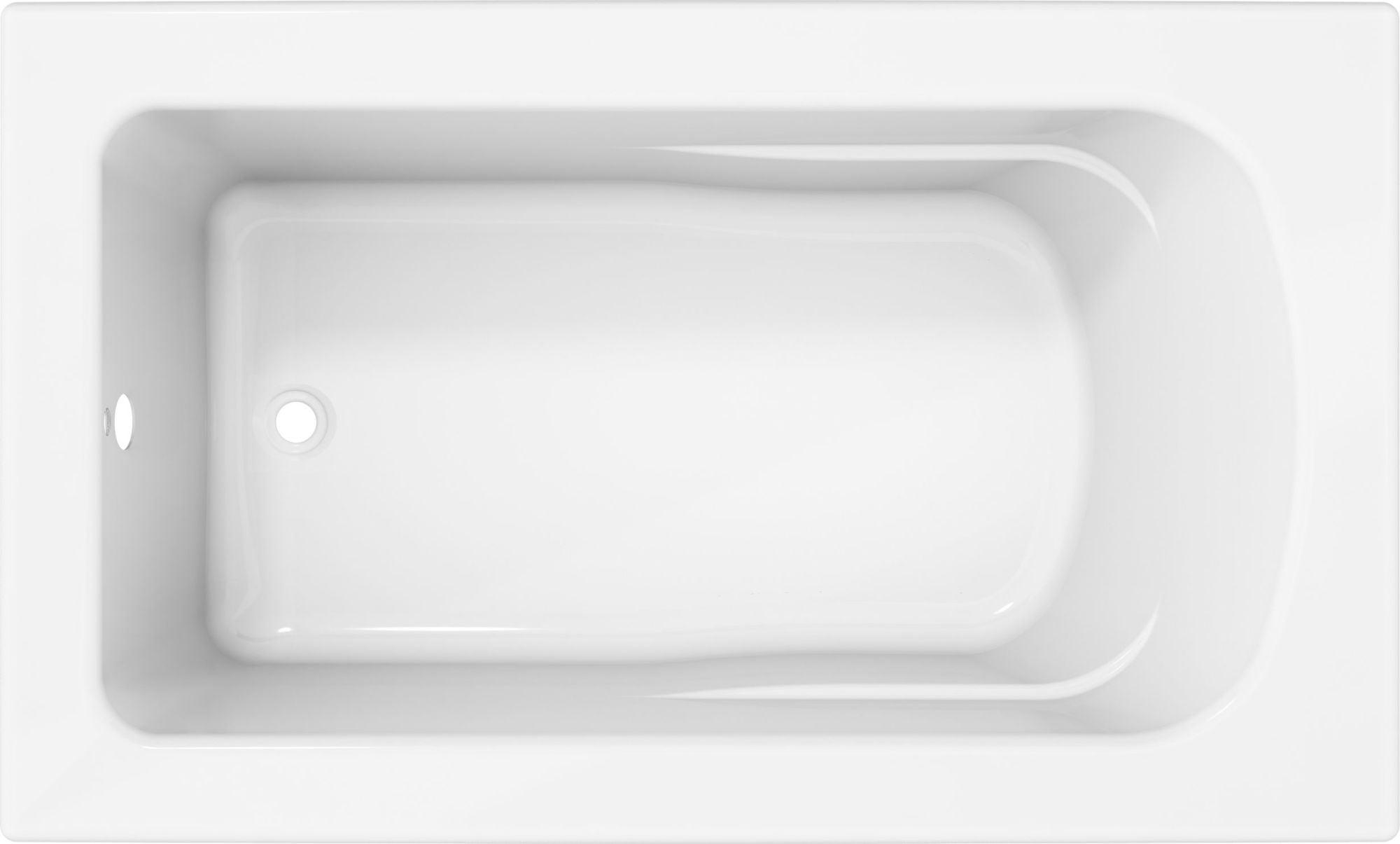 White 36'' Acrylic Drop-In Soaking Bathtub