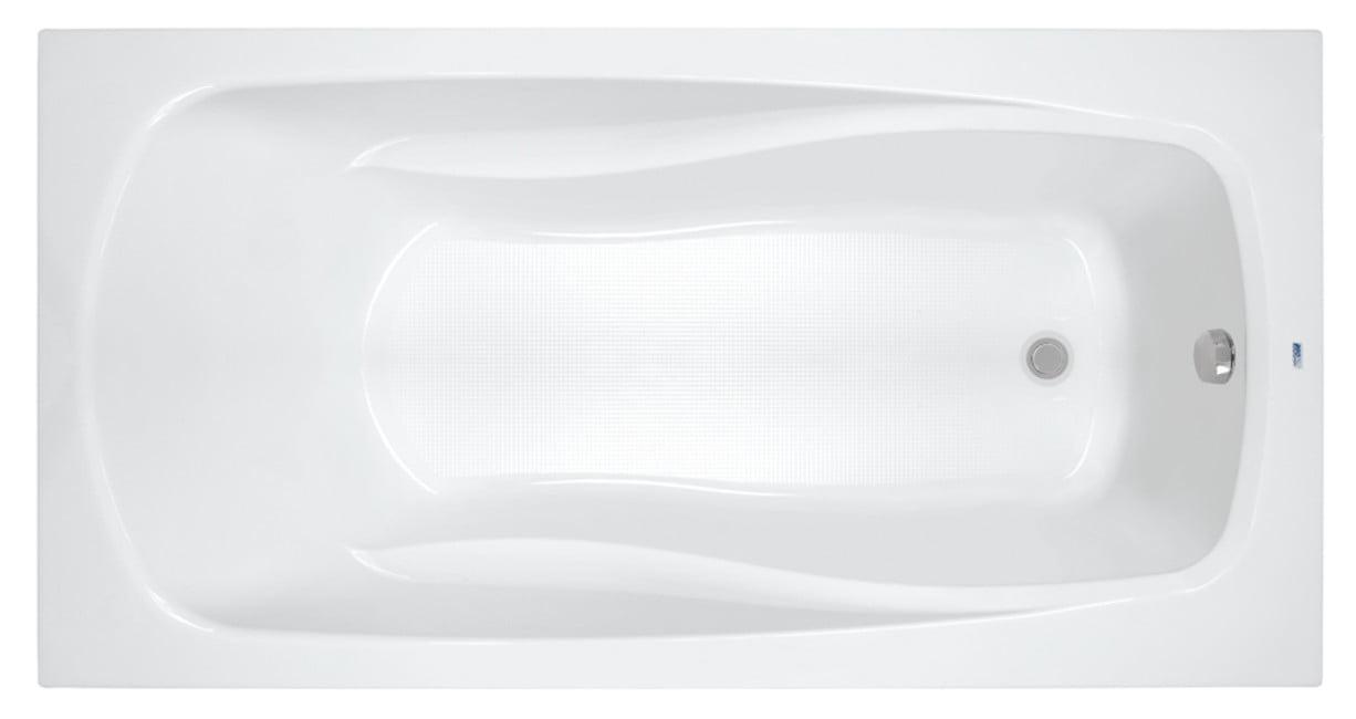 72'' x 42'' White Acrylic Drop-In Soaking Bathtub