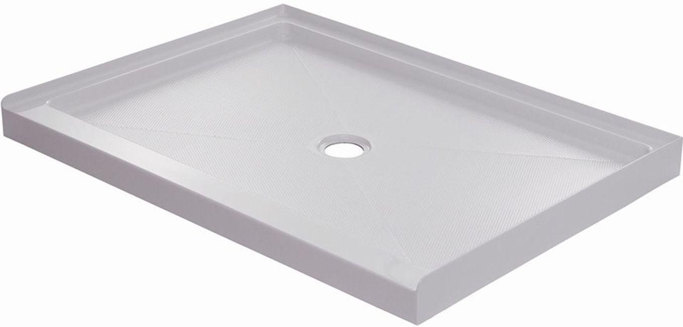 White Acrylic 48'' x 34'' Rectangular Shower Base