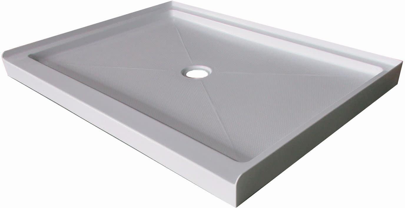 White Acrylic 48'' x 36'' Rectangular Shower Base