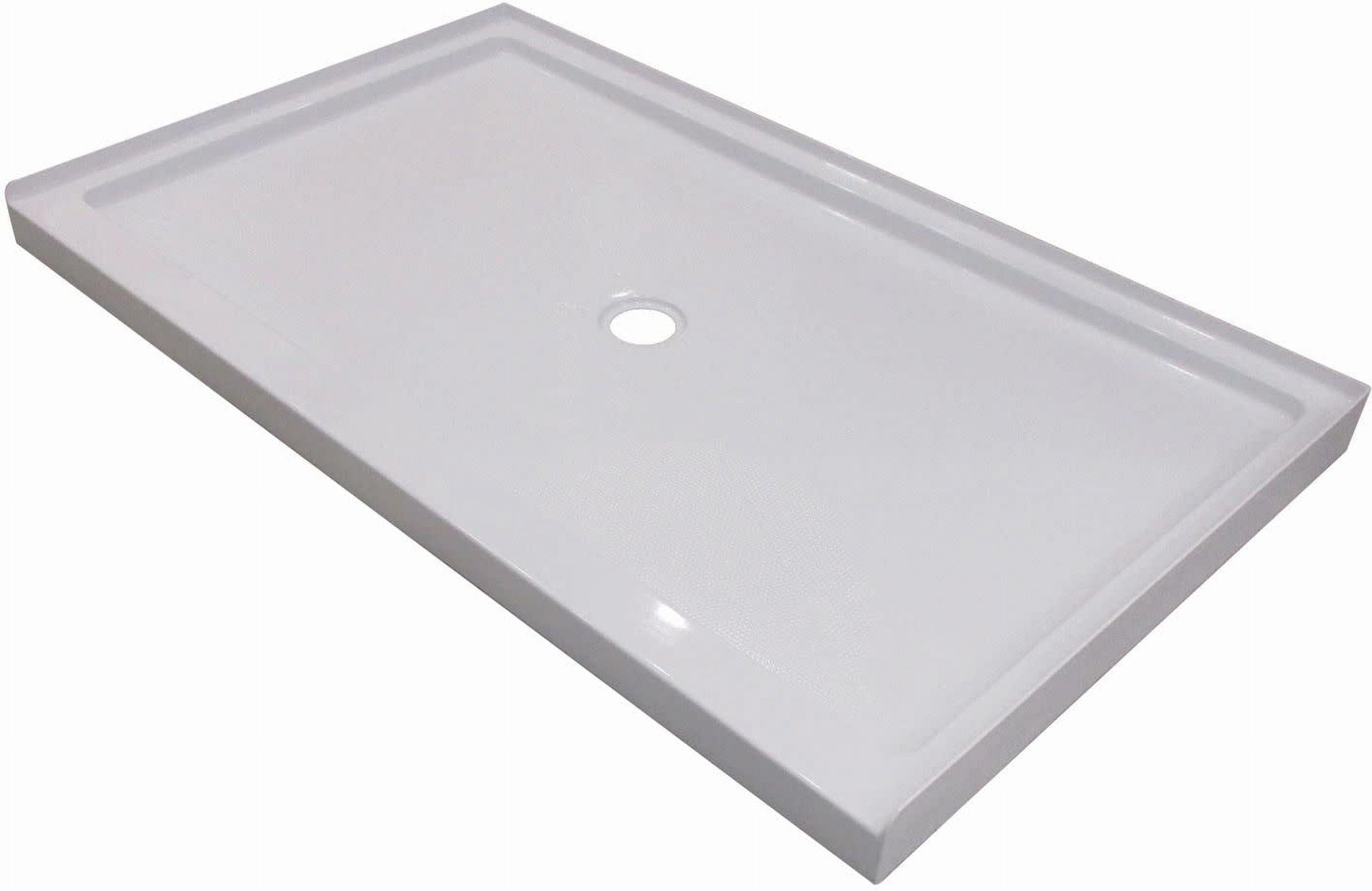 White Acrylic 60'' x 34'' Rectangular Shower Base