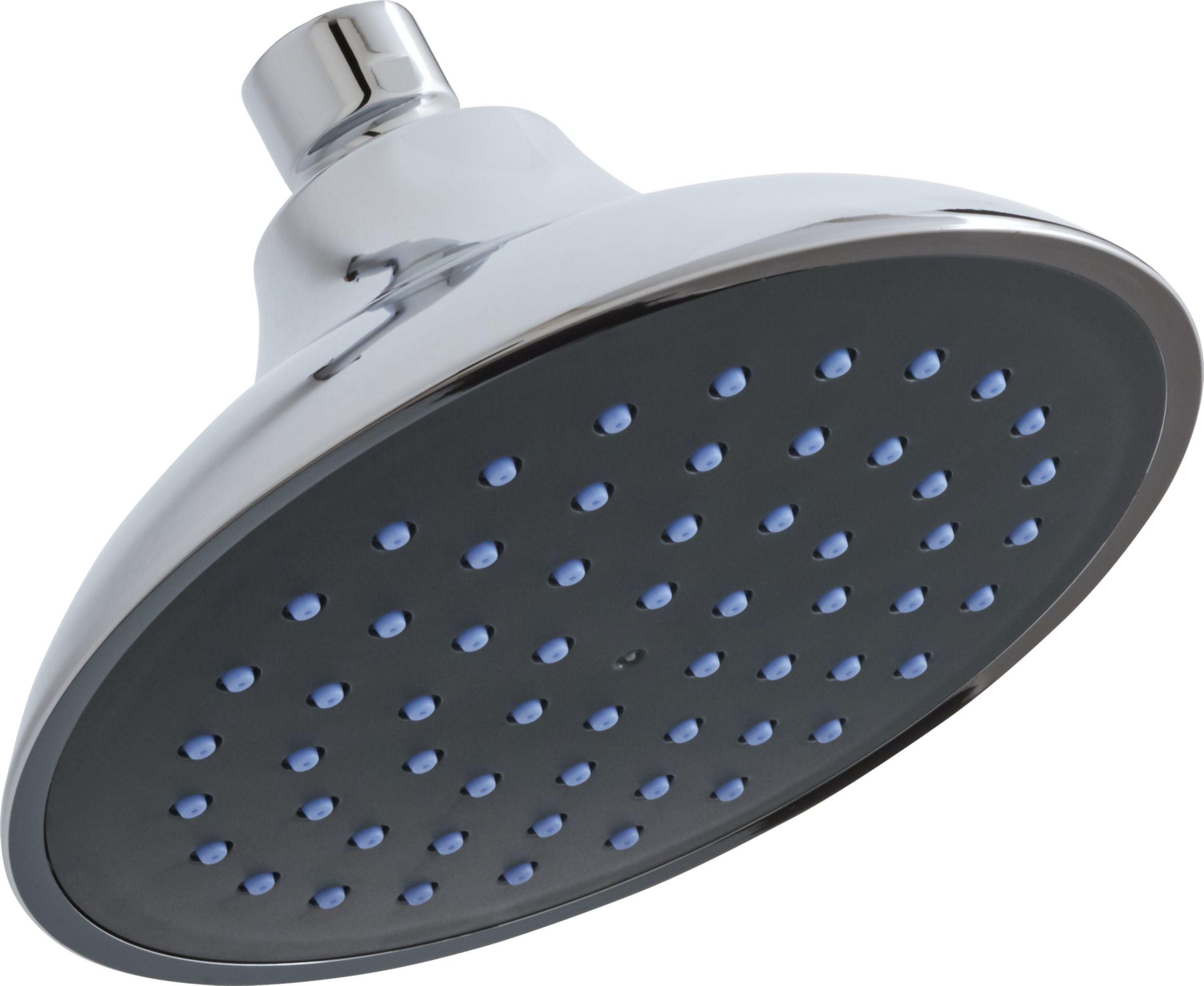 Chrome 6-Inch Single Function Wall Mounted Shower Head