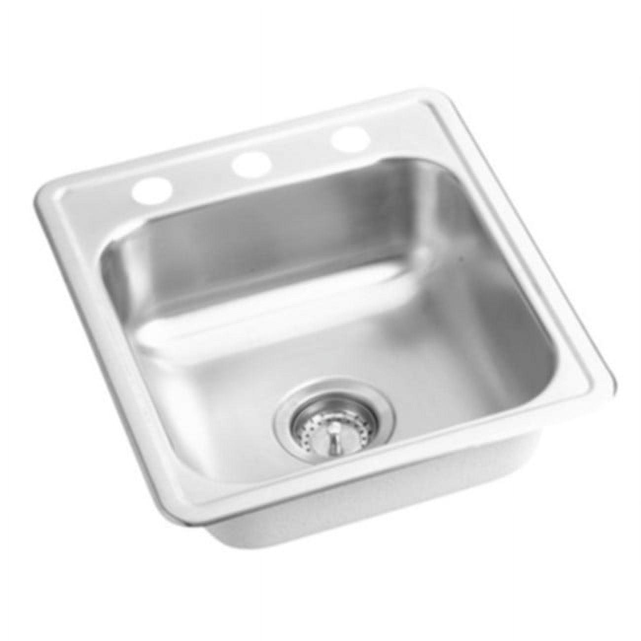 17'' Rectangular Stainless Steel Drop-In Single Bowl Kitchen Sink