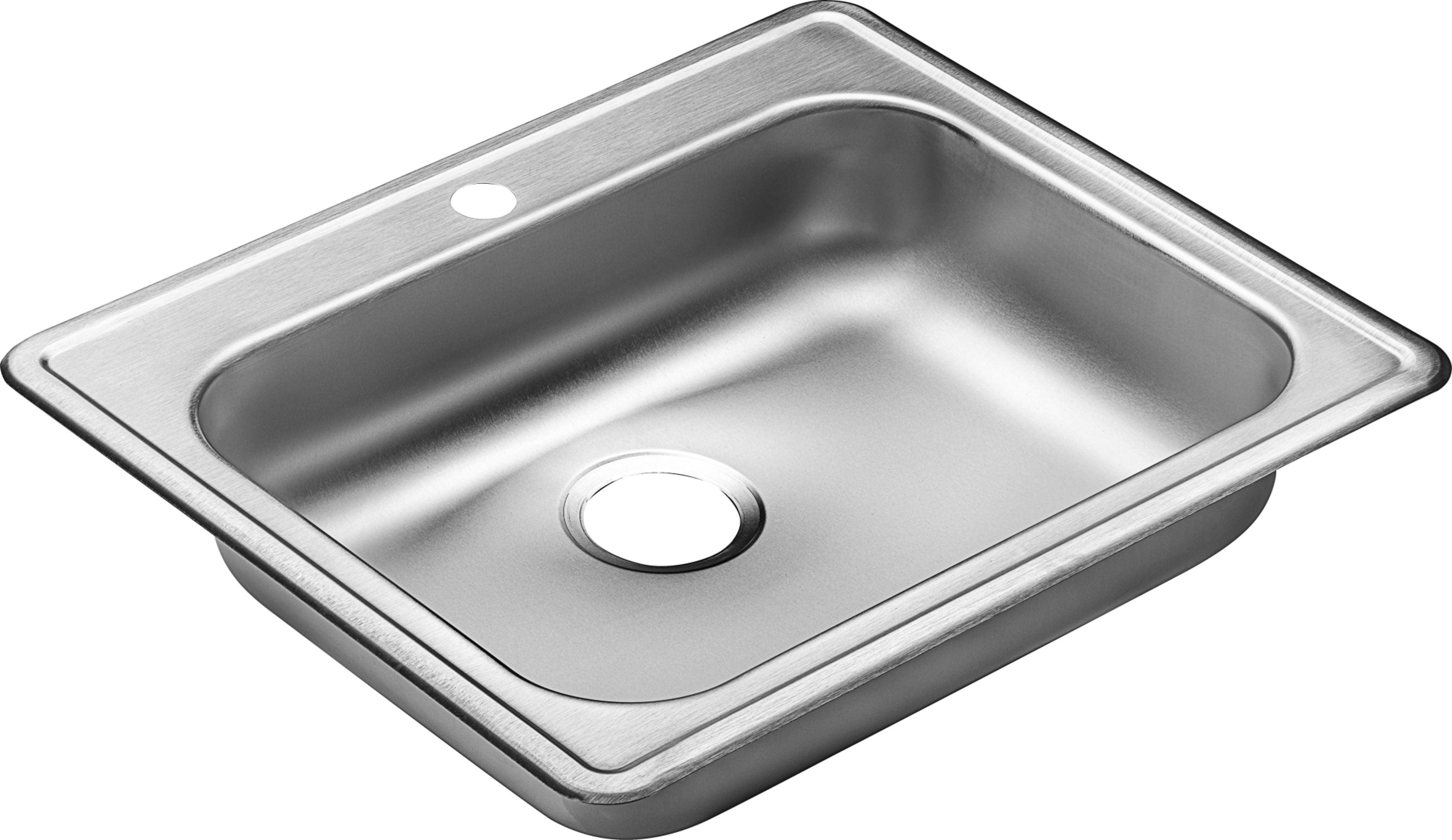 21.25'' L Drop-In Single Bowl Stainless Steel Kitchen Sink