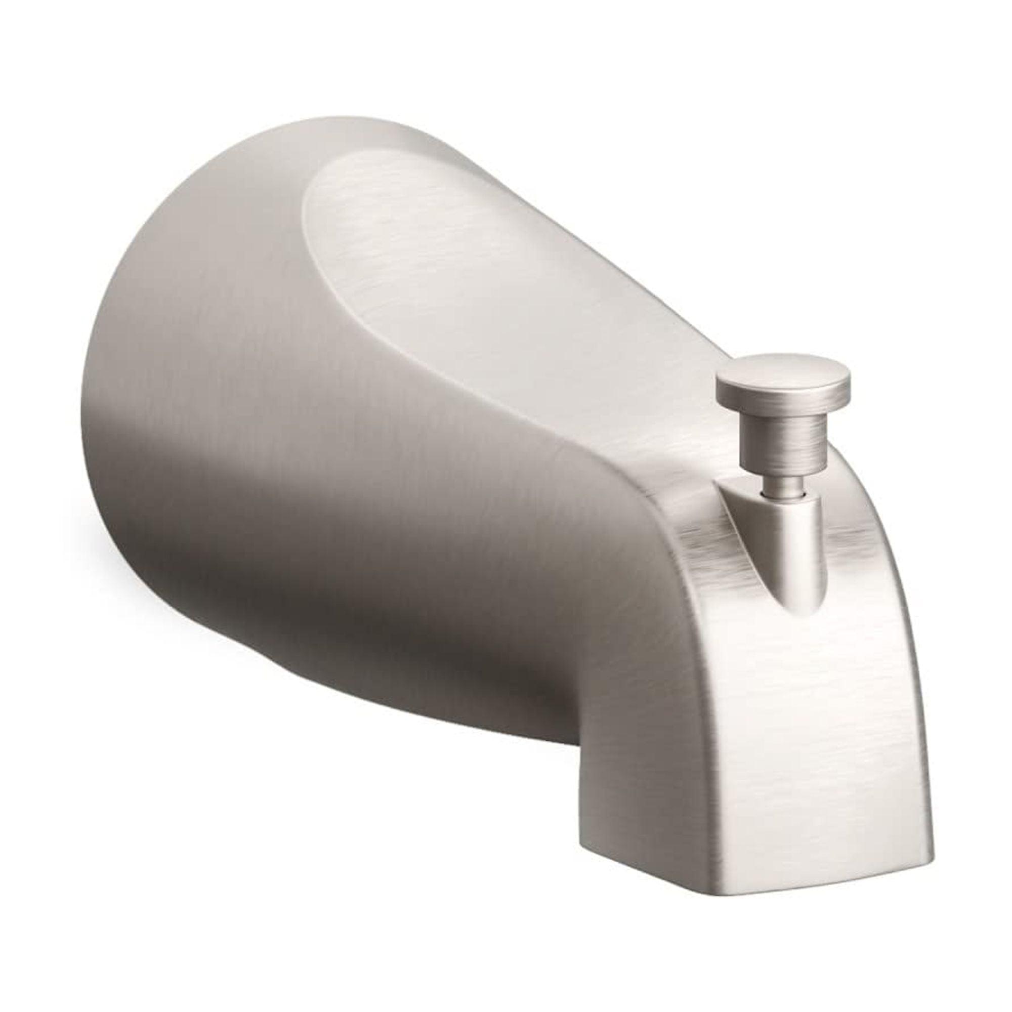 Brushed Nickel Wall Mounted Tub Spout with Diverter