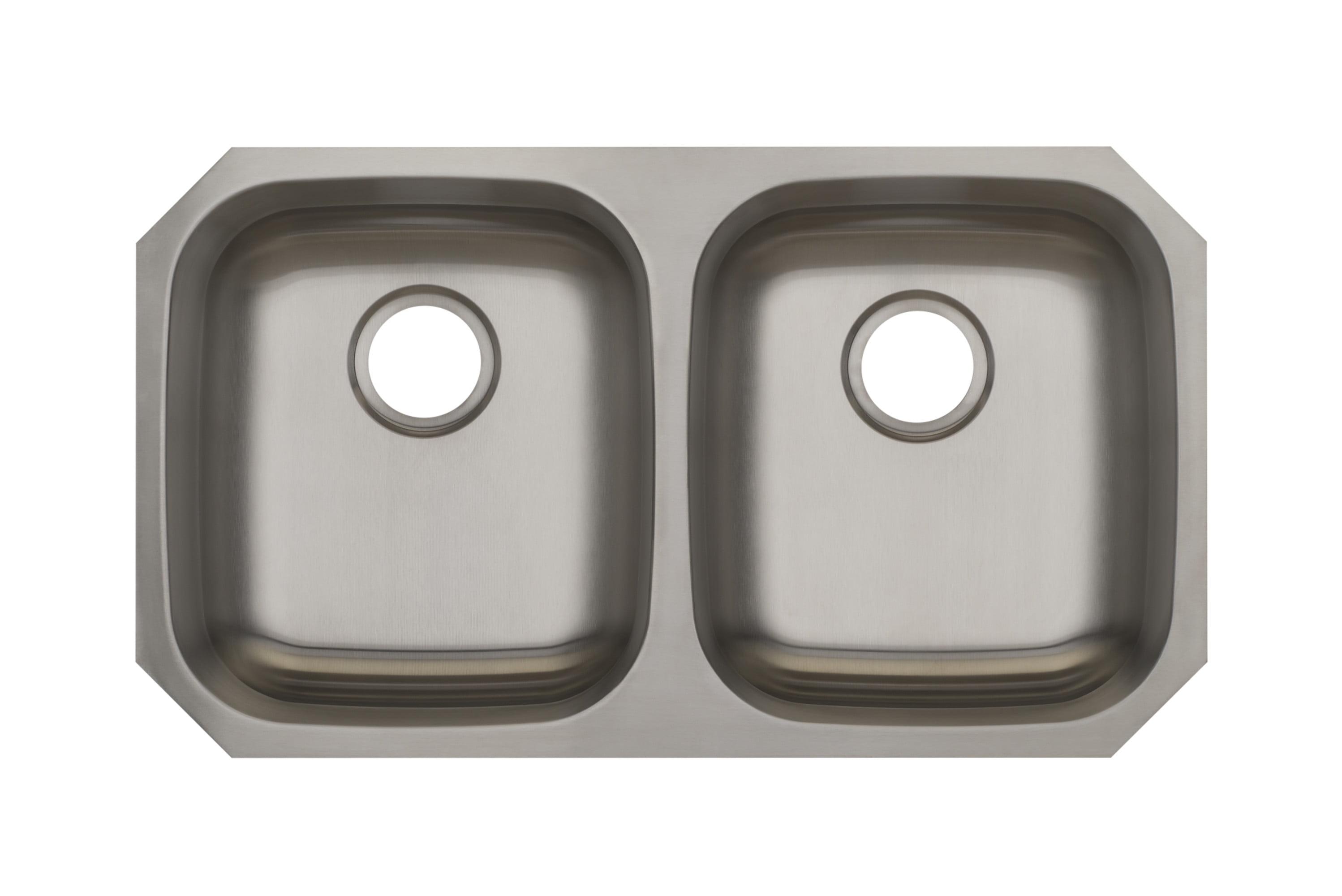 18.5'' L Undermount Double Bowl Stainless Steel Kitchen Sink