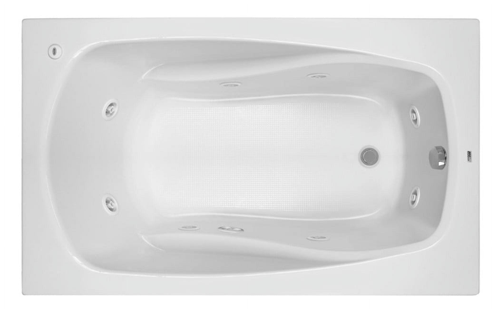 60'' x 32'' White Acrylic Drop-In Whirlpool Bathtub