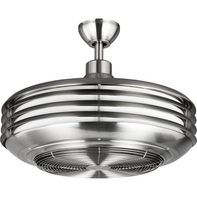 P2594-0930K-Progress Lighting-Sanford - Wide - Ceiling Fan - 1 Light - Handheld Remote - Damp Rated in Transitional style - 22.88 Inches wide by 17.75