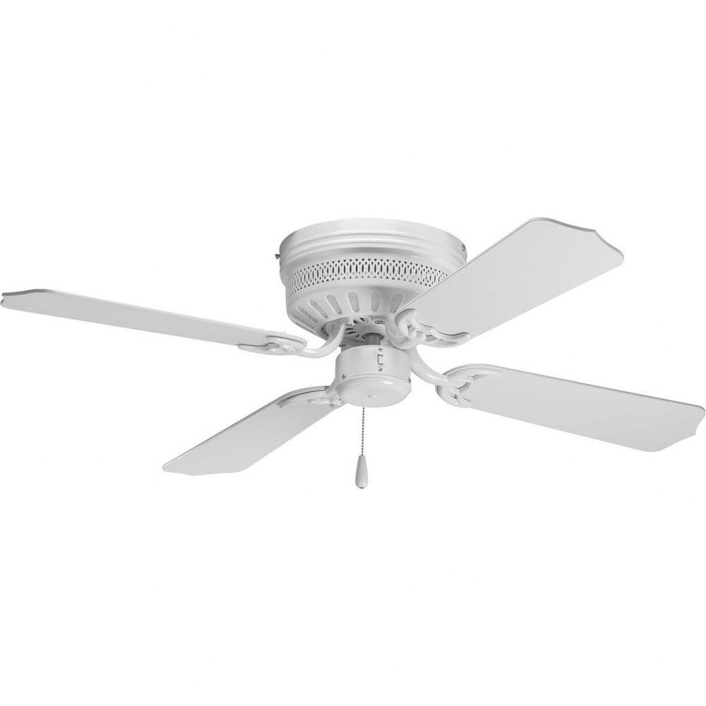 White 42'' Low Profile Ceiling Fan with Light Kit