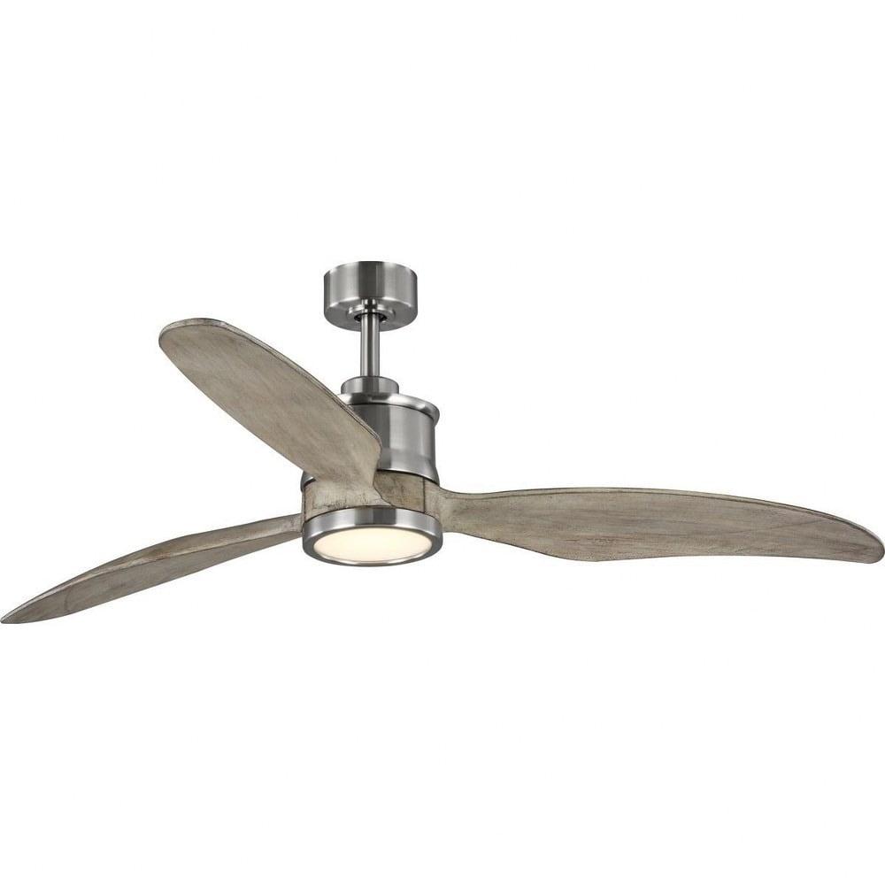 Farris 60" Brushed Nickel Ceiling Fan with LED Light and Remote