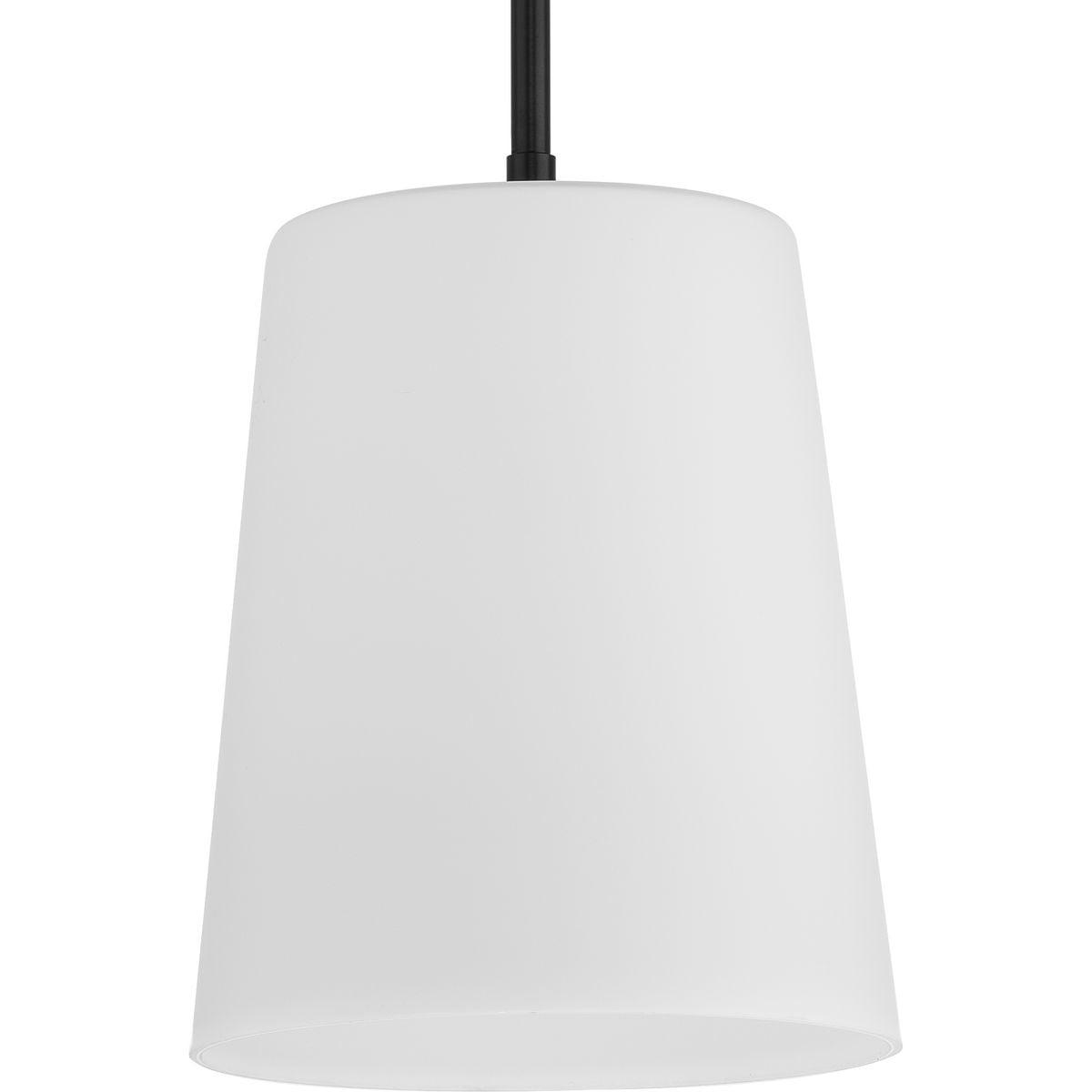 Clarion Matte Black Glass One-Light Pendant