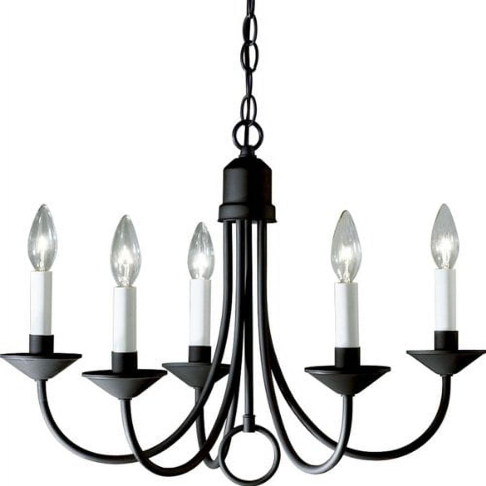 Progress Lighting P4008 Five Light 5 Light 21" Wide Taper Candle Chandelier - Black