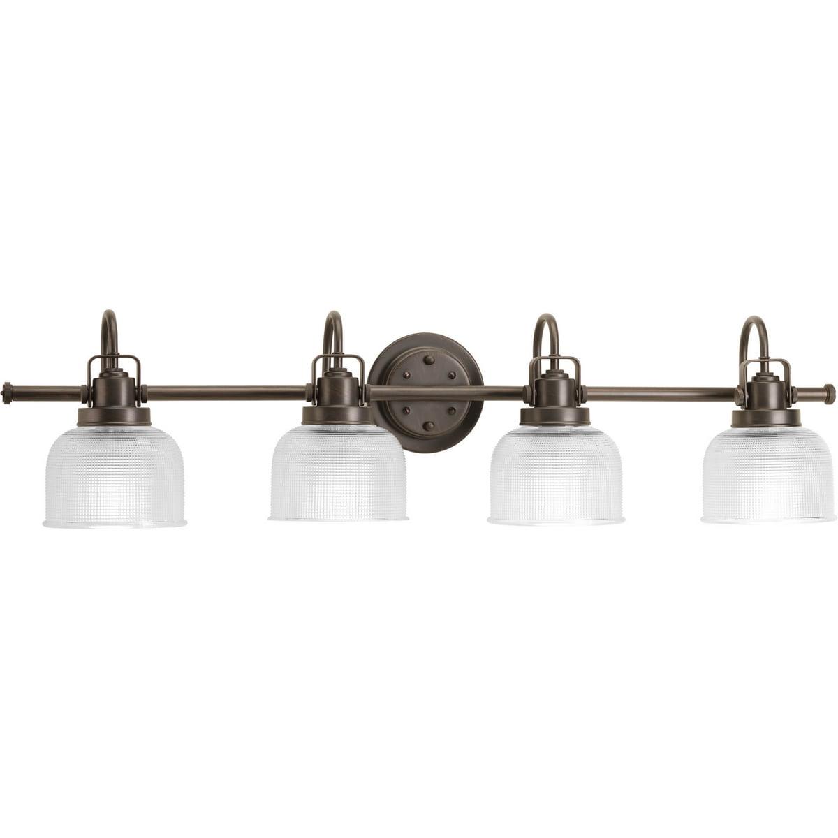 Rosser 4 Light Ribbed Dimmable Vanity Light