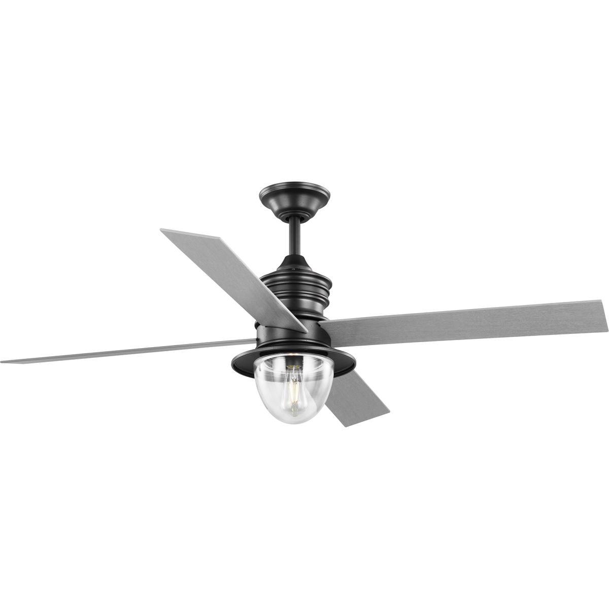 Gillen 56" Blistered Iron Ceiling Fan with Light and Remote