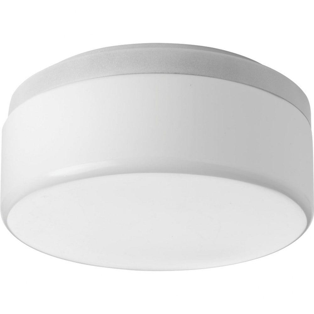 Progress Lighting Maier 1-Light LED Flush Mount, Brushed Nickel, Etched White Opal Acrylic Diffuser, ENERGY STAR, Title 24