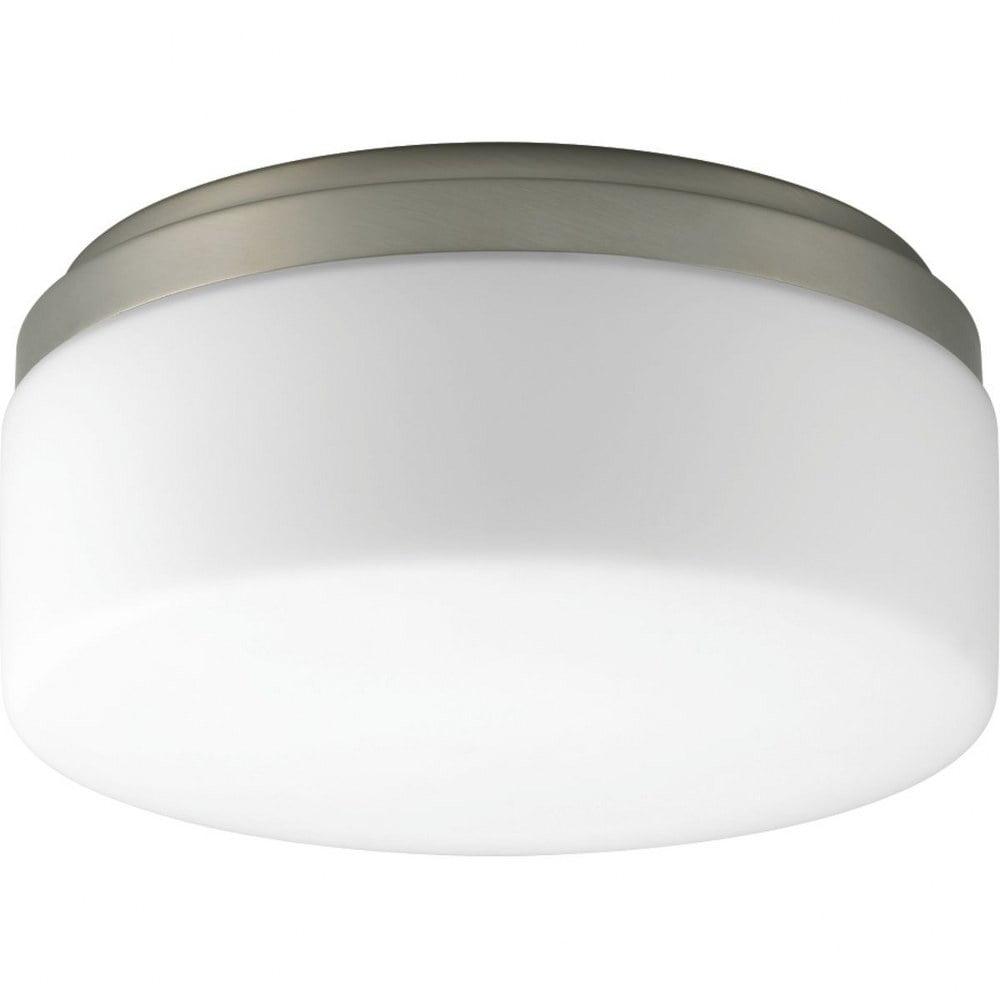 Maier 9" Brushed Nickel LED Flush Mount with Glass Shade