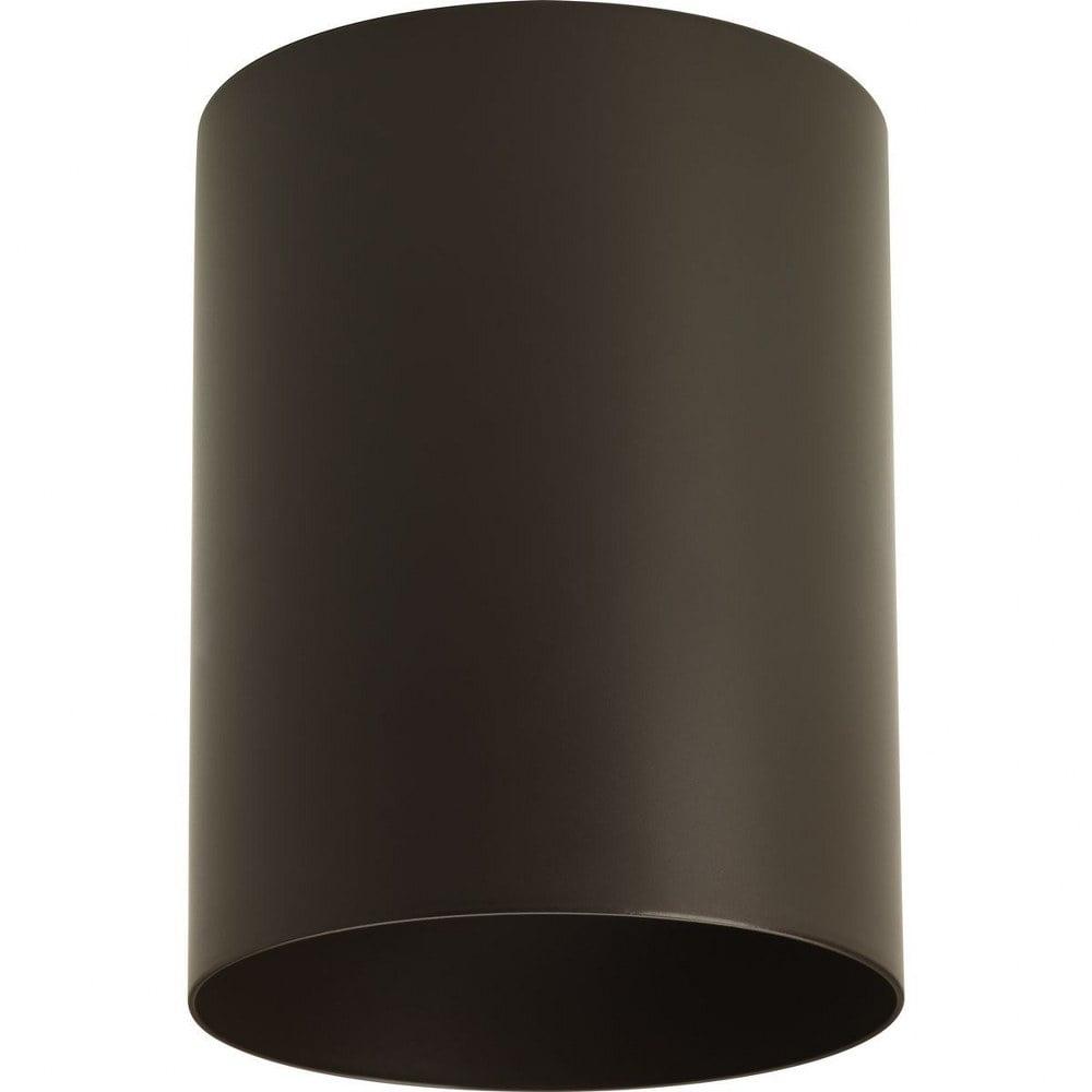 Progress Lighting, Cylinder, 1 Light, Flush Mount, Antique Bronze, Aluminum, LED, 5" Flush Mount Cylinder