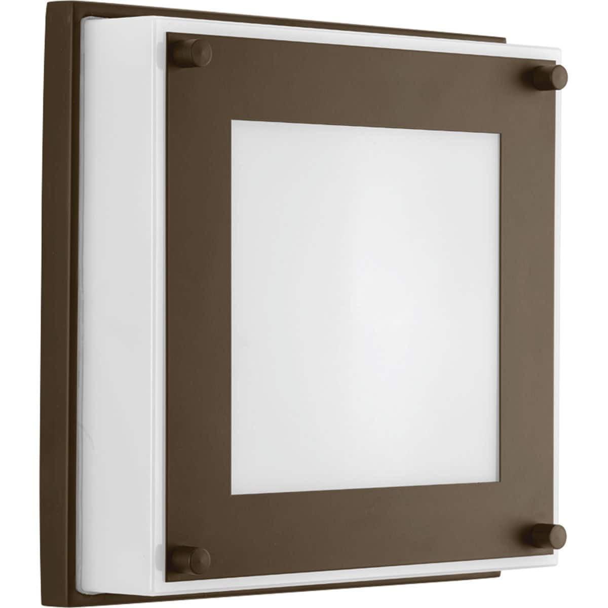 Anson Architectural Bronze LED Wall Sconce with White Shade