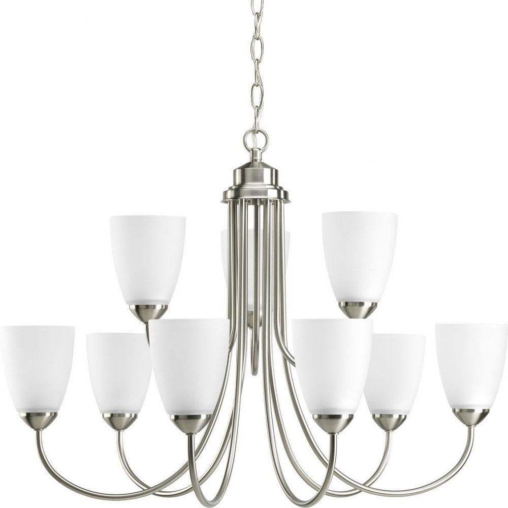 Progress Lighting P4627 Gather 9 Light 28" Wide Chandelier - Nickel