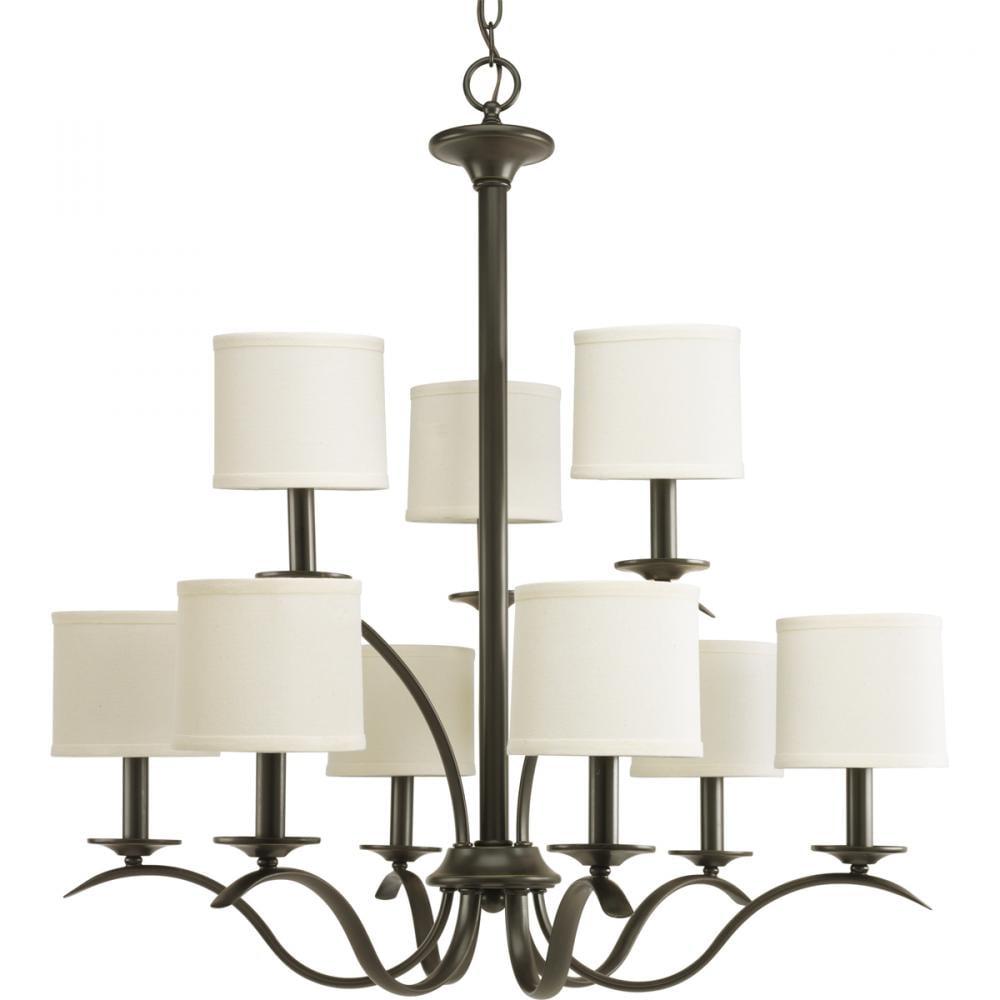 Progress Lighting P4638-20 Inspire Drum Chandelier, Antique Bronze