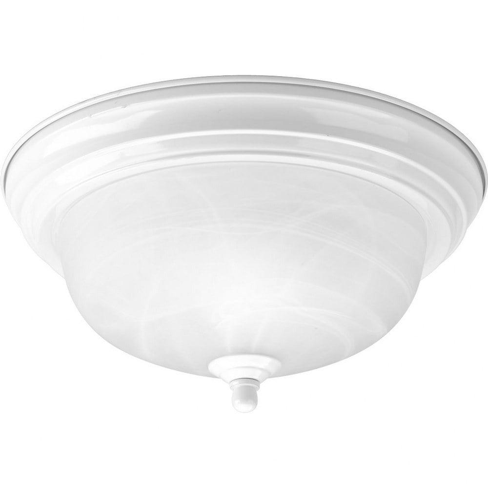 Alabaster Glass Flush Mount Light