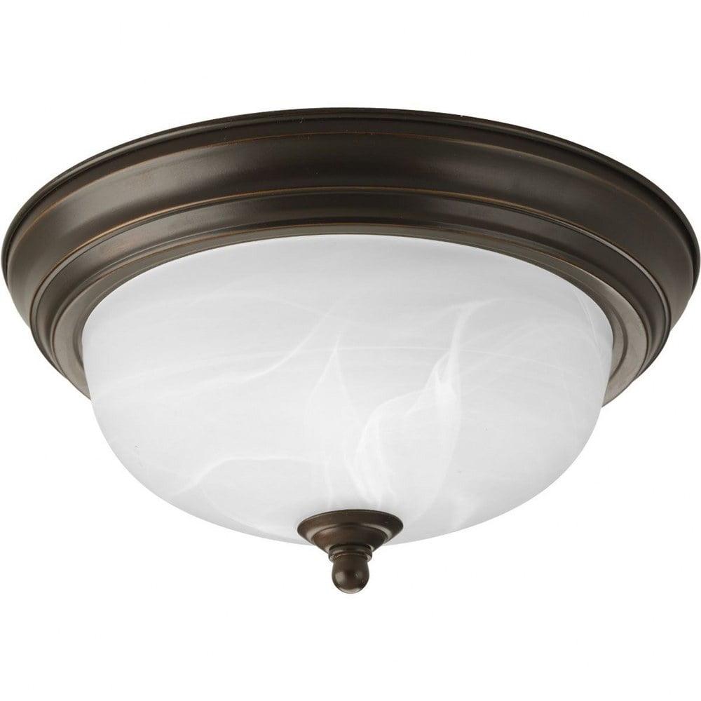 Progress Lighting Alabaster Glass Flush Mount Light