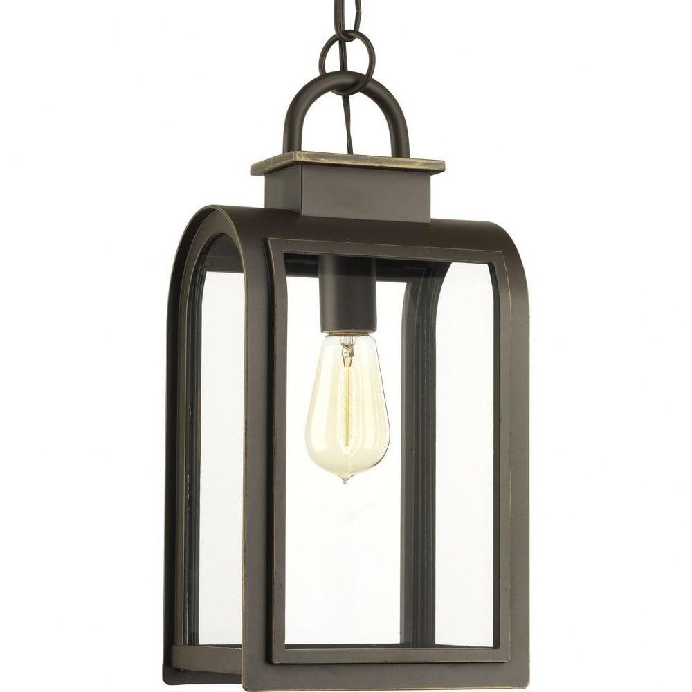 Oil Rubbed Bronze 16" Farmhouse Pendant Light with Clear Glass